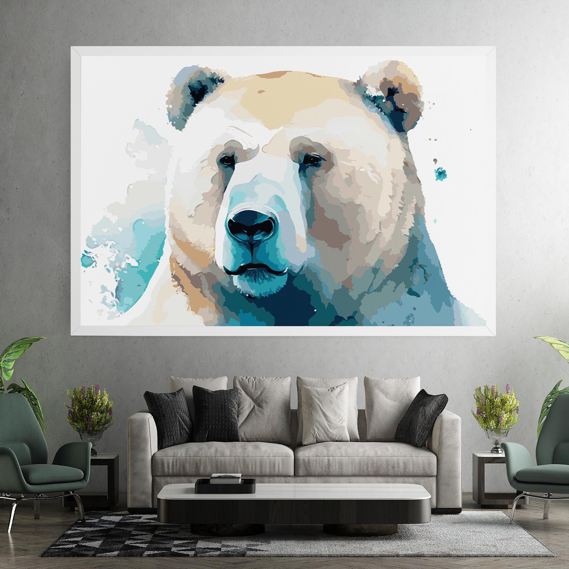 Tablou Canvas Big Watercolor Bear mockup 7