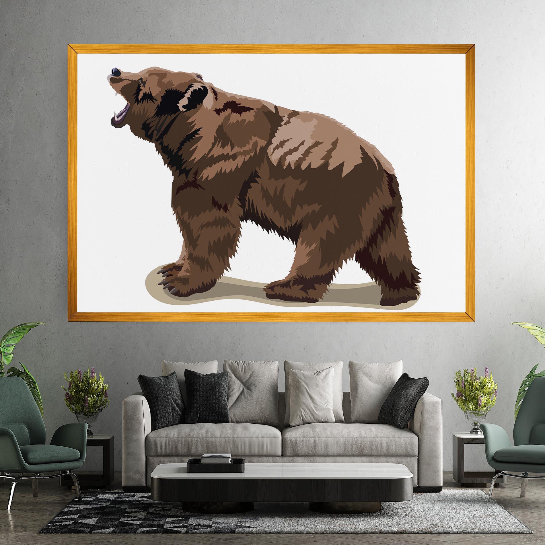 Tablou Canvas Angry Walking Bear mockup 7
