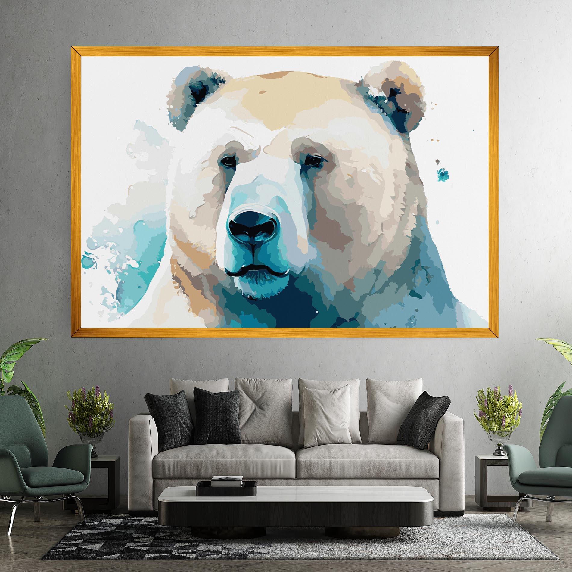 Tablou Canvas Big Watercolor Bear mockup 7