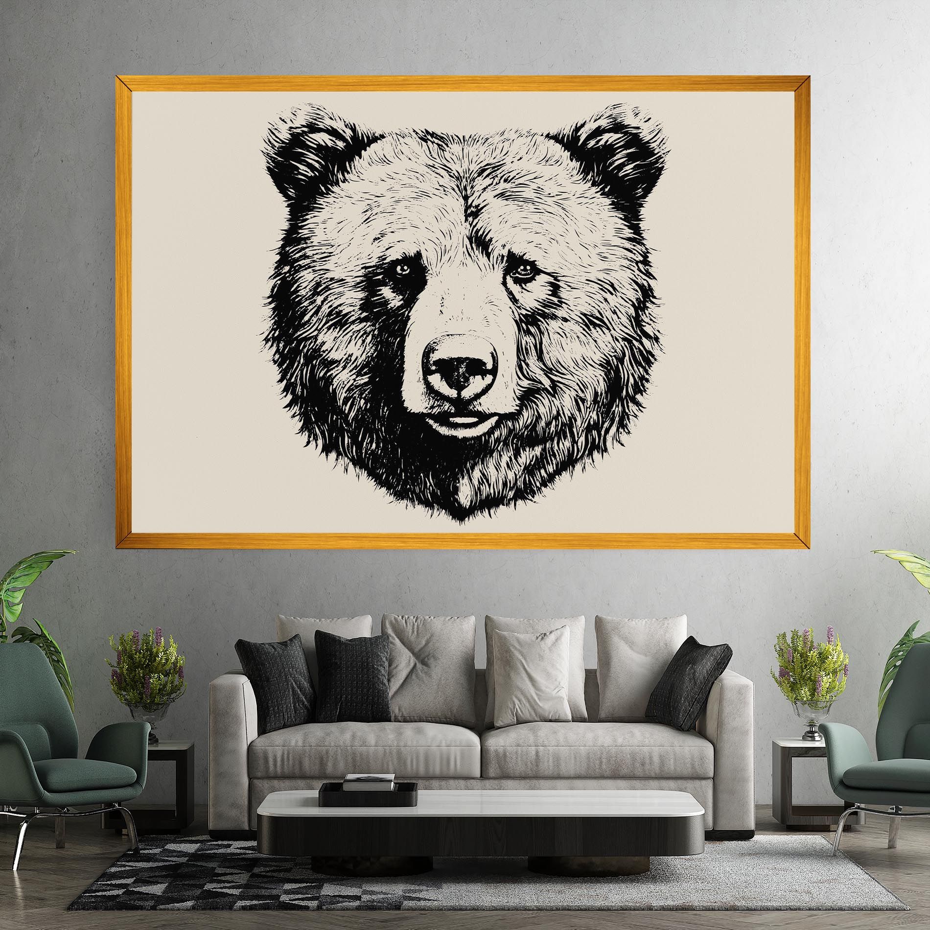 Cream Head Bear mockup 7