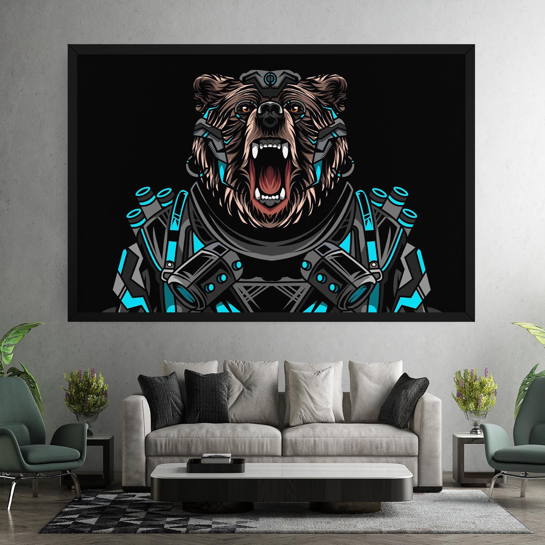 Black Cyborg Bear mockup 7