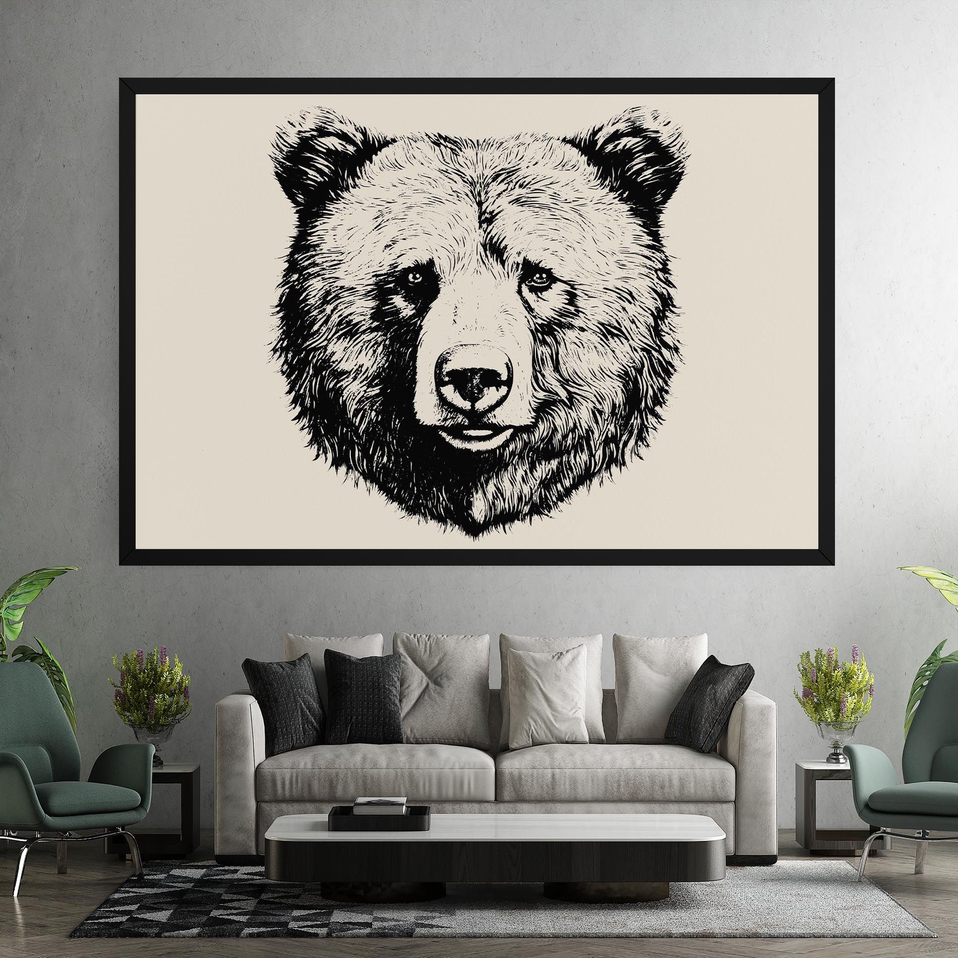 Cream Head Bear mockup 7