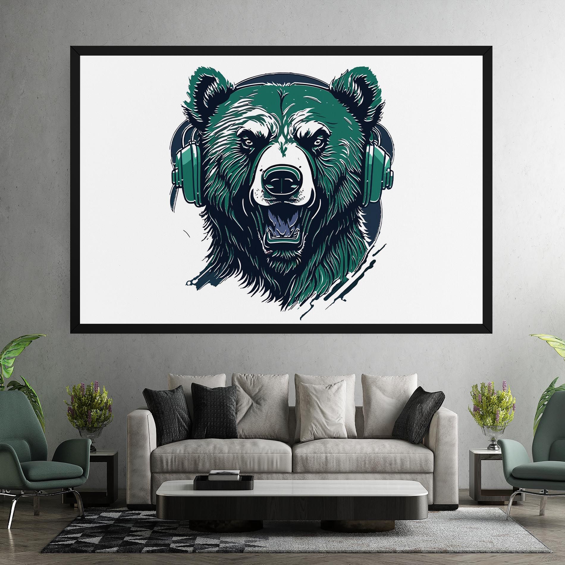 Green Music Bear mockup 7