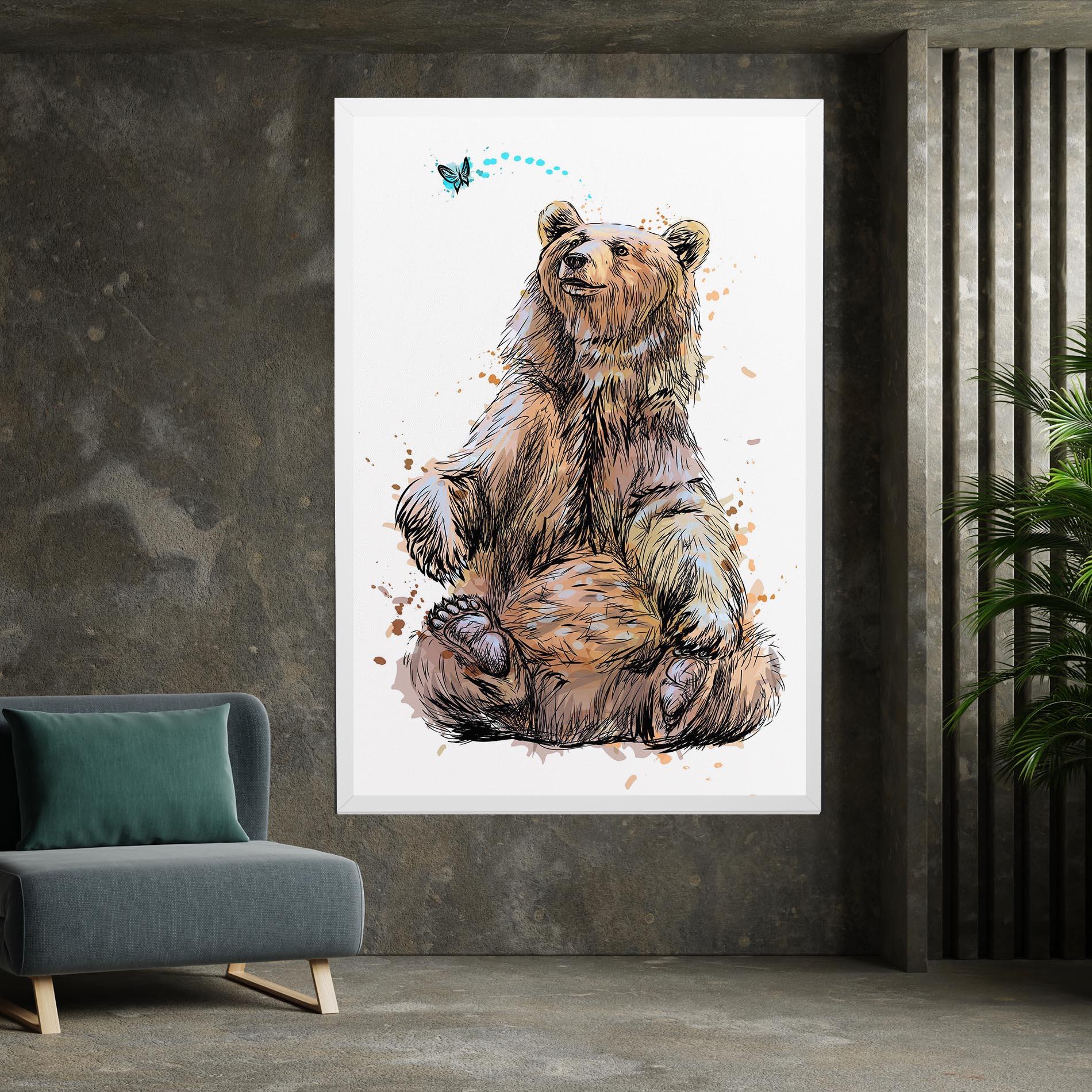 Tablou Canvas Butterfly Bear mockup 7