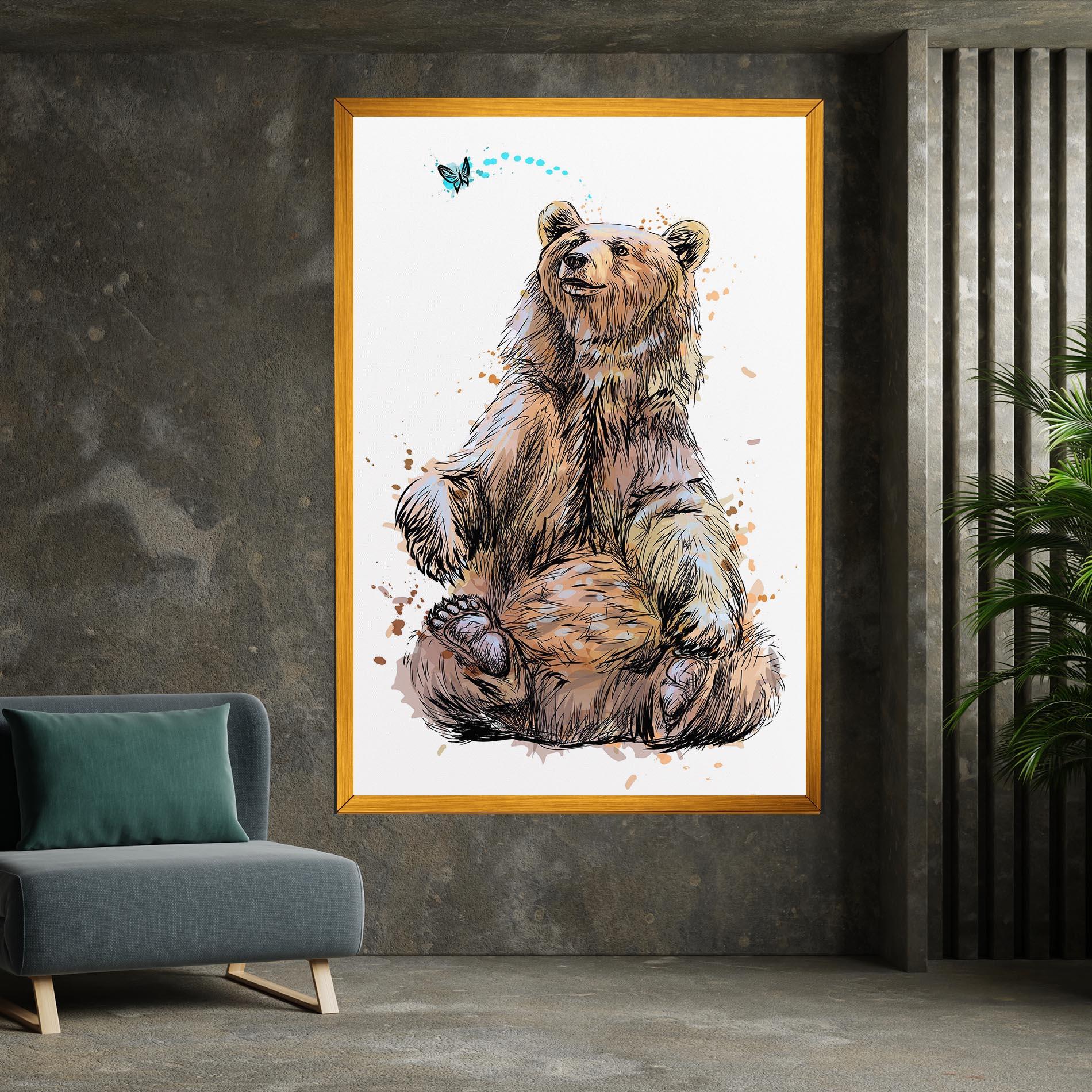 Tablou Canvas Butterfly Bear mockup 7