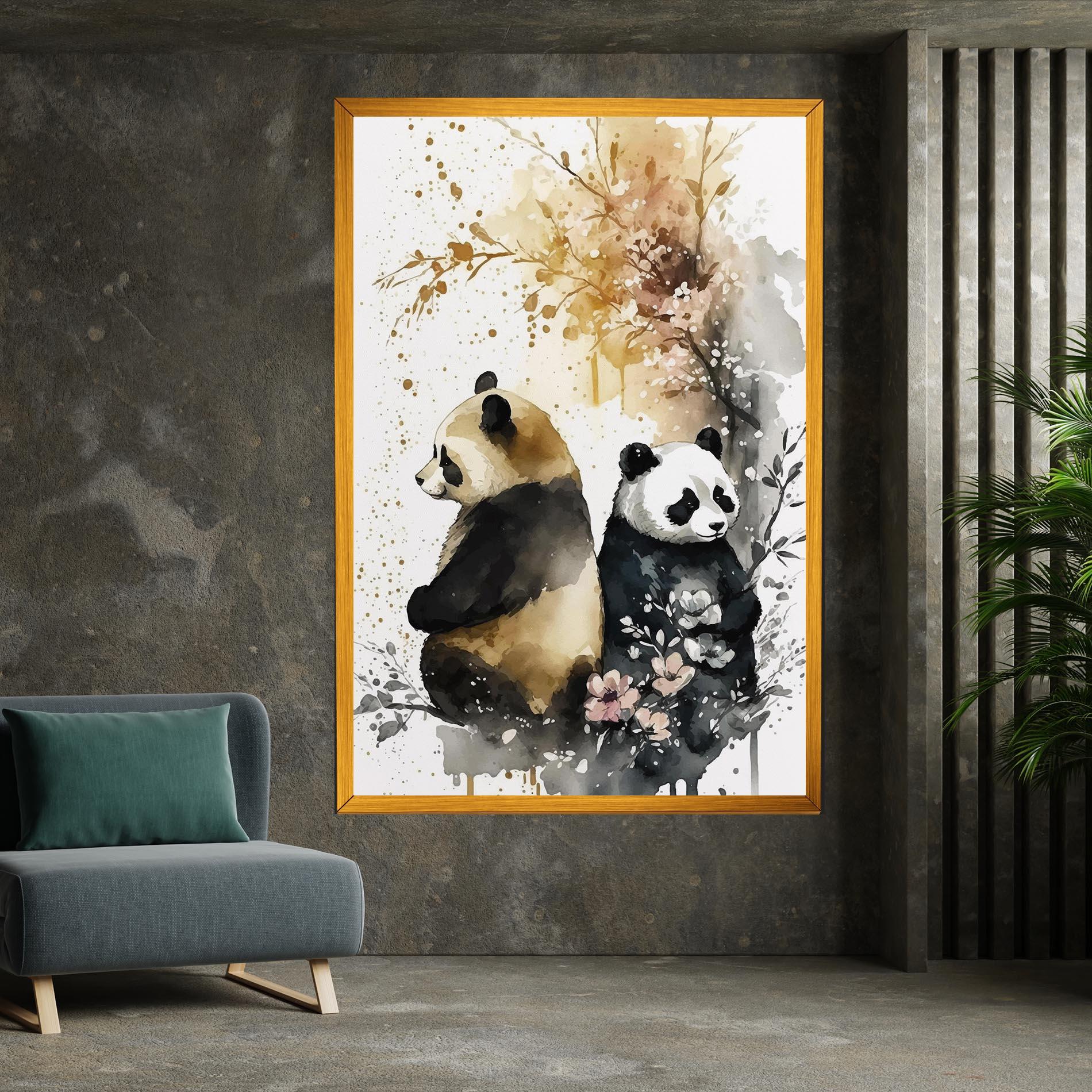 Tablou Canvas Gold Panda Art mockup 7