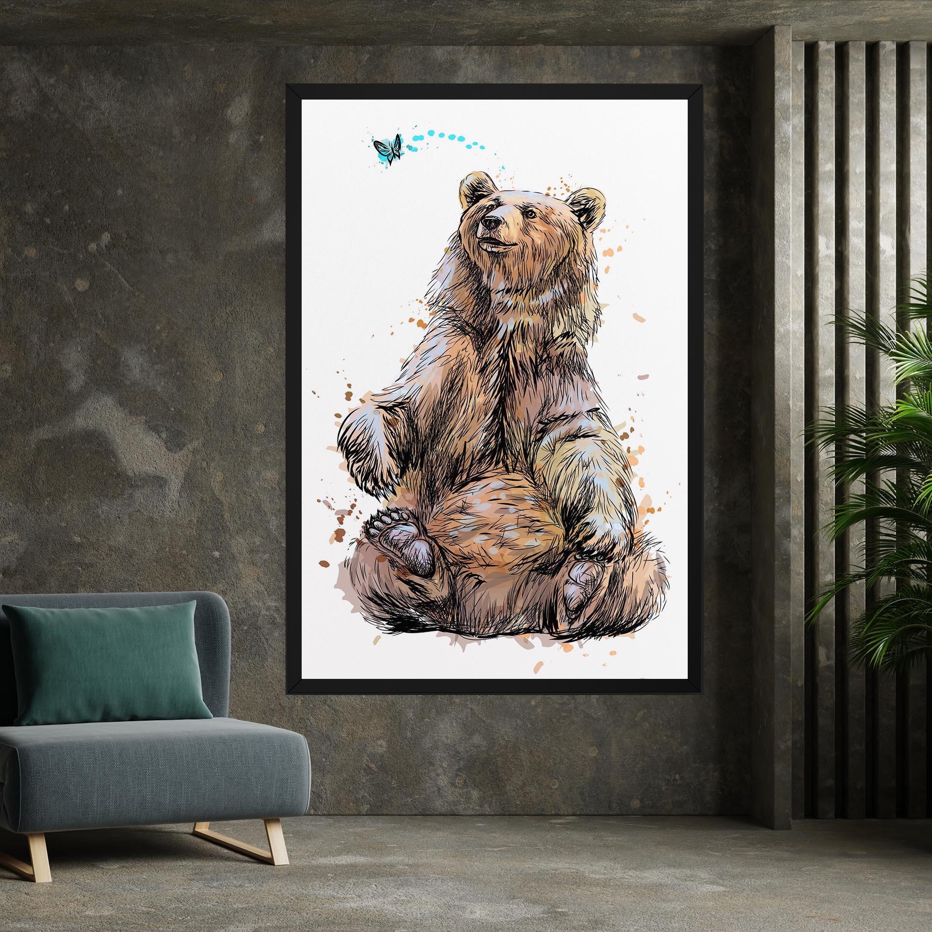 Tablou Canvas Butterfly Bear mockup 7