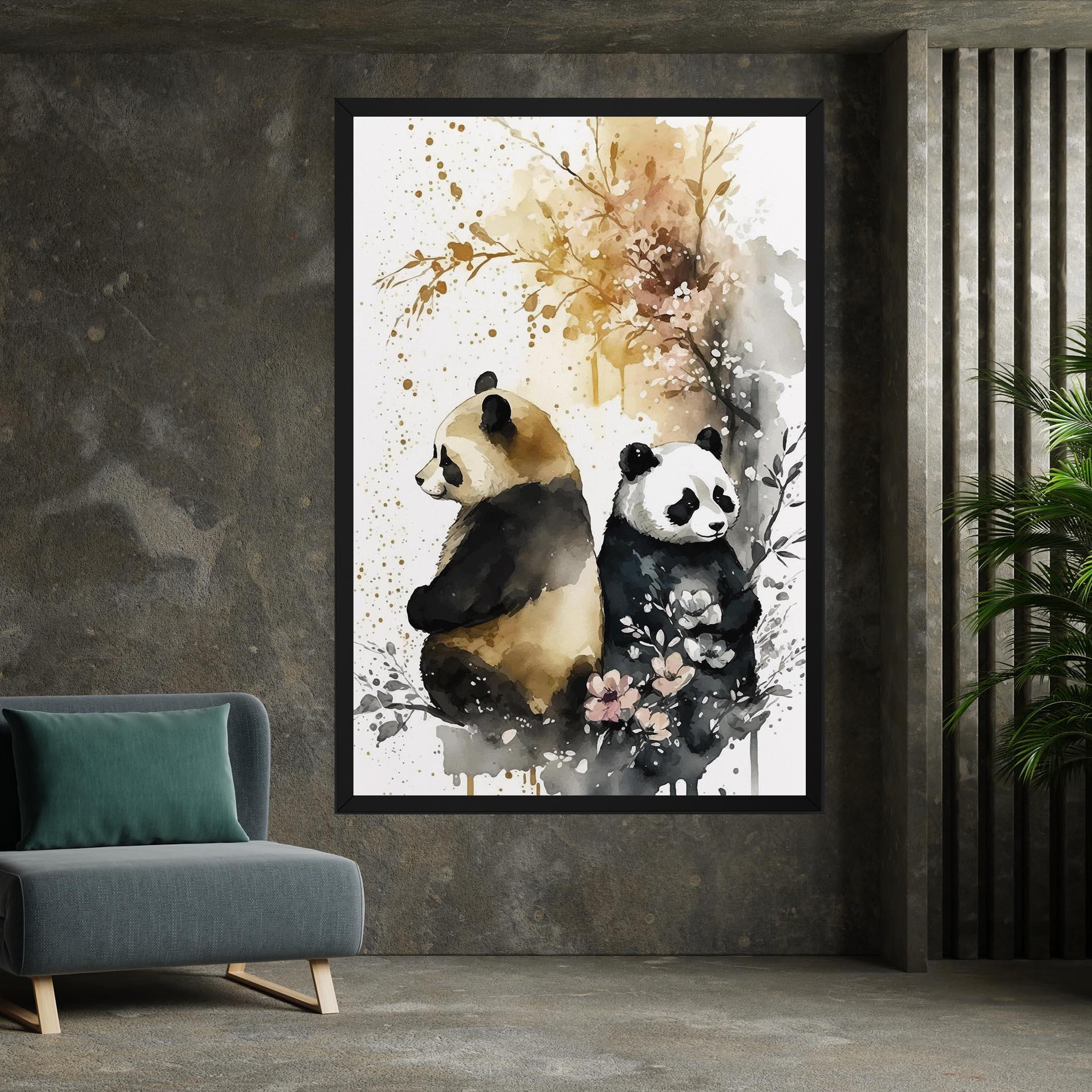 Tablou Canvas Gold Panda Art mockup 7
