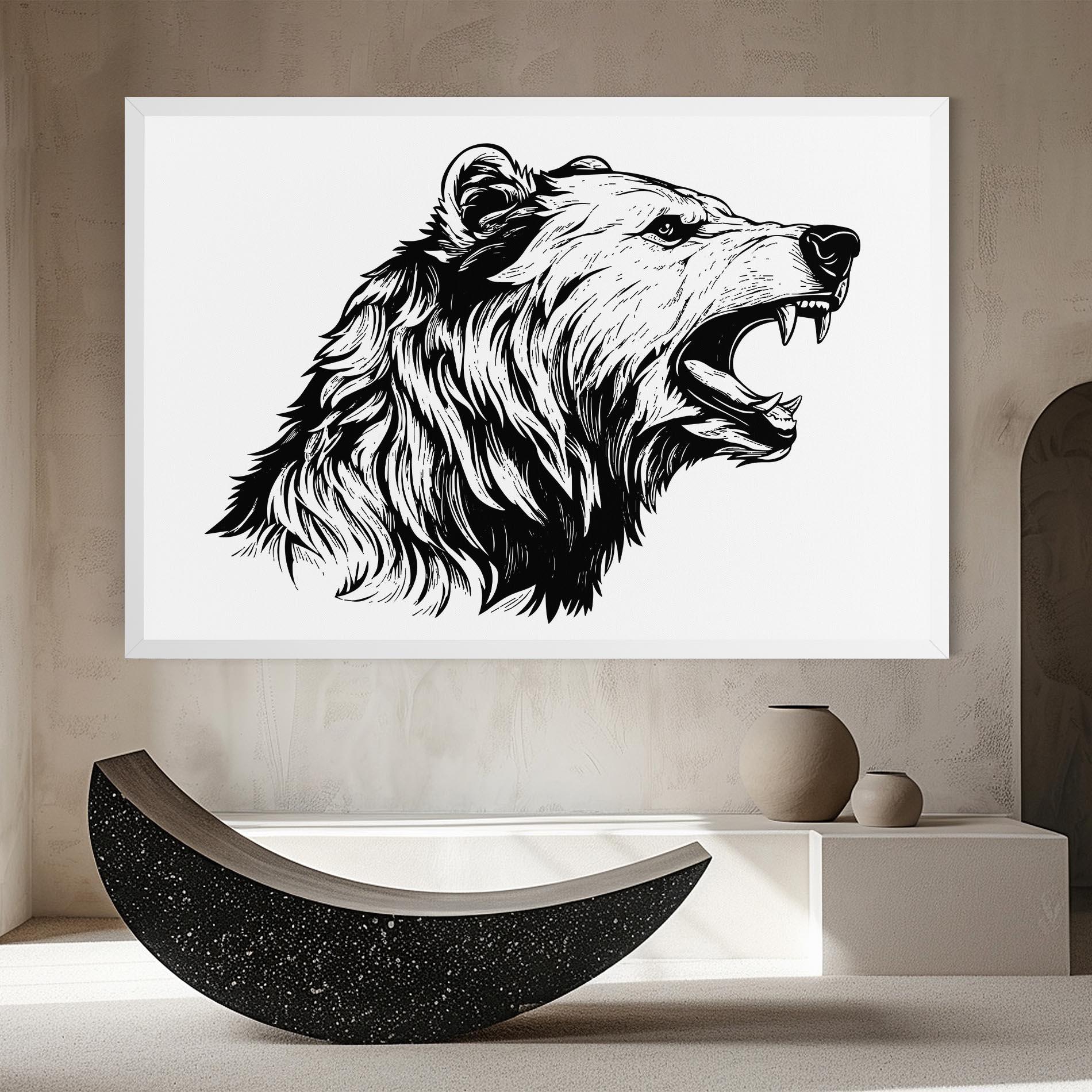 Tablou Canvas Angry Bear mockup 8
