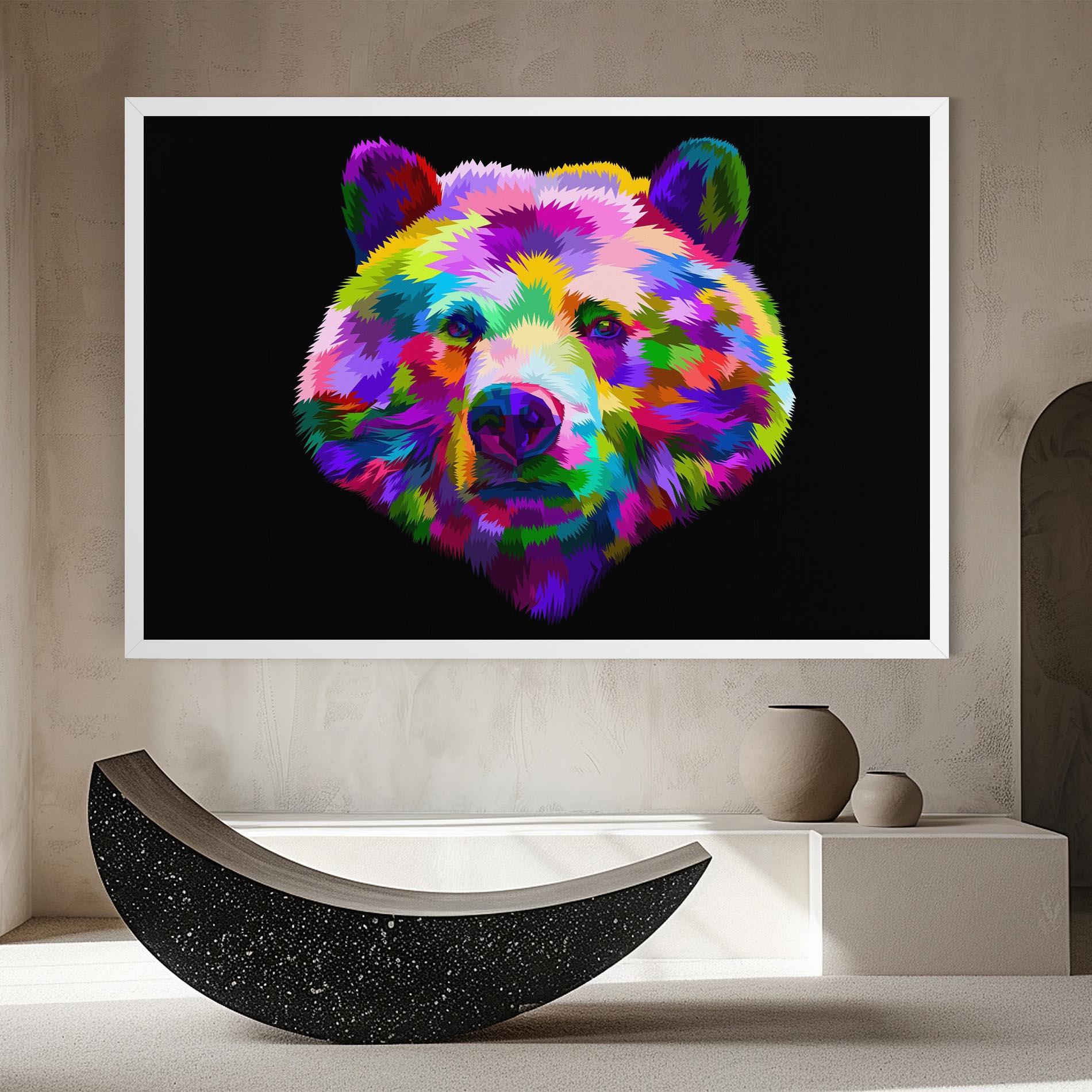 Tablou Canvas Bear Head Art mockup 8