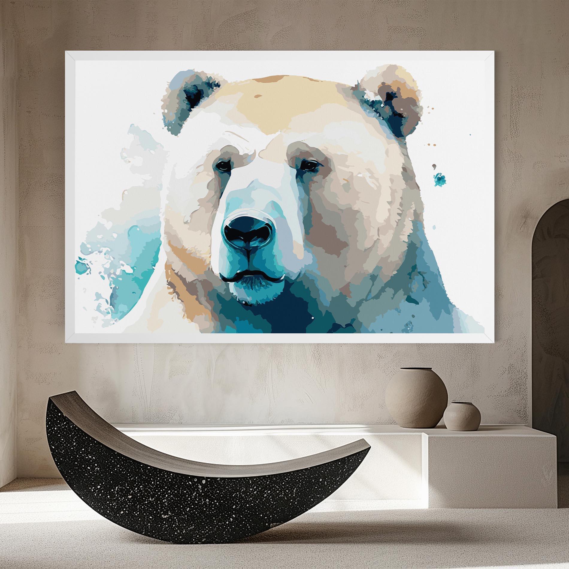 Tablou Canvas Big Watercolor Bear mockup 8