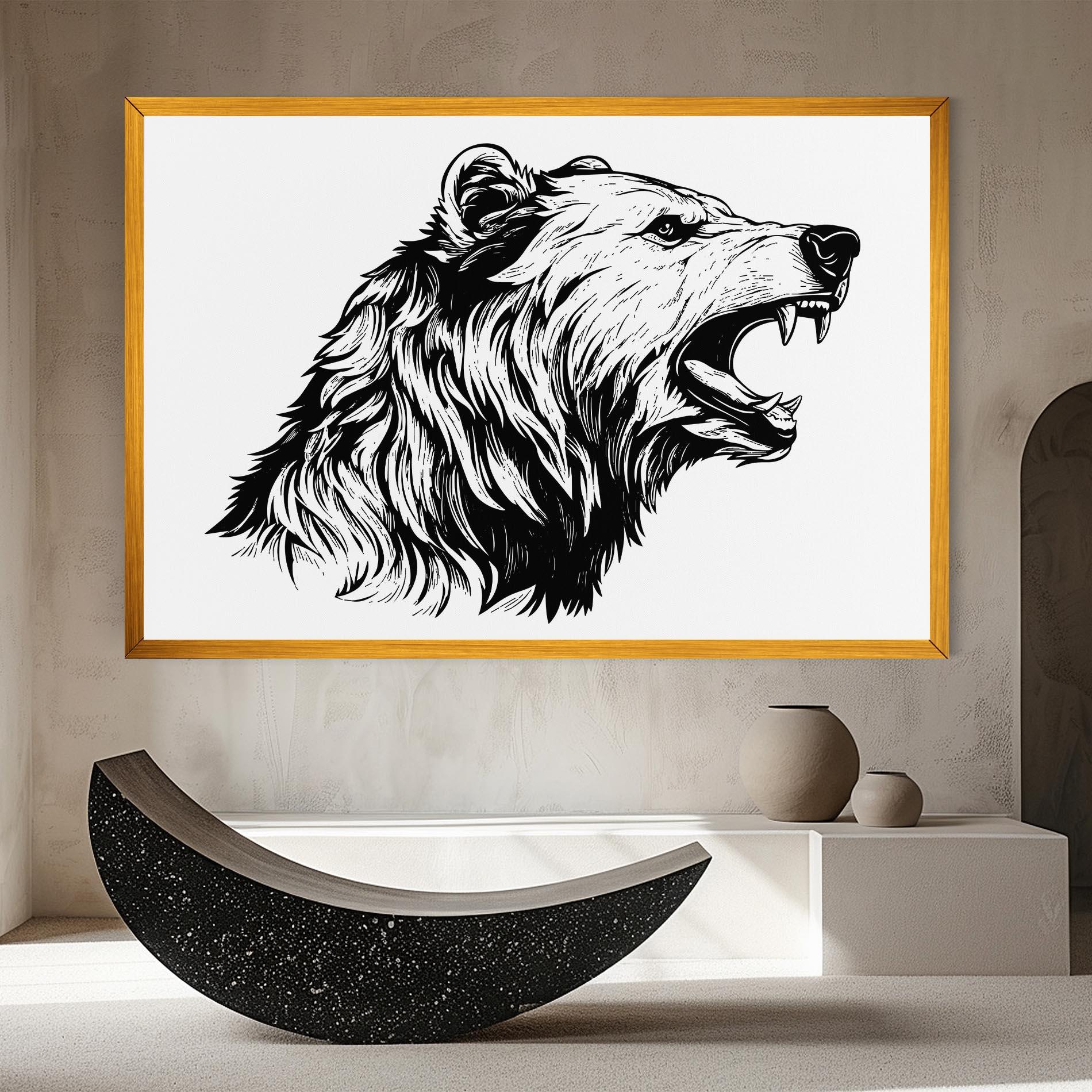Tablou Canvas Angry Bear mockup 8