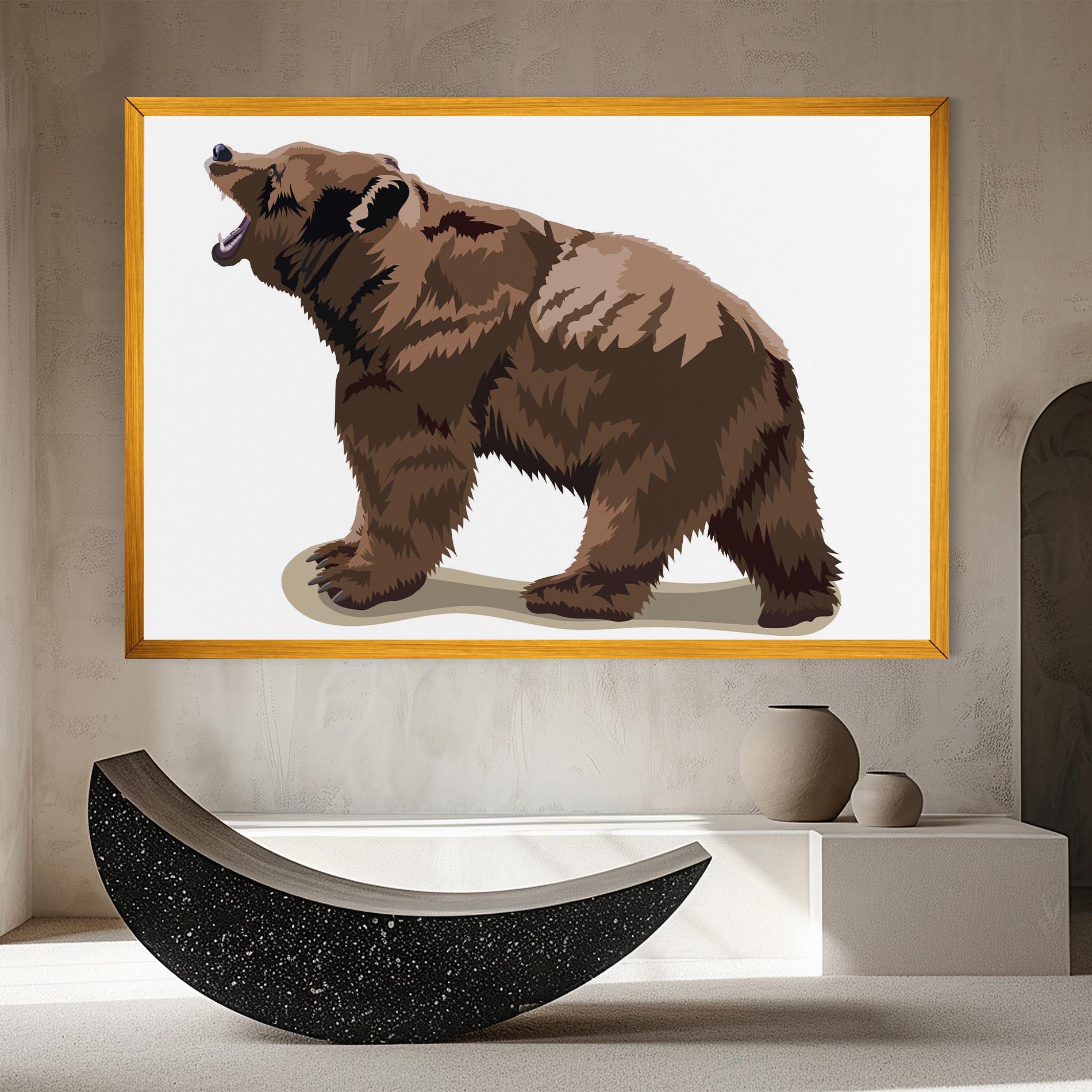 Tablou Canvas Angry Walking Bear mockup 8