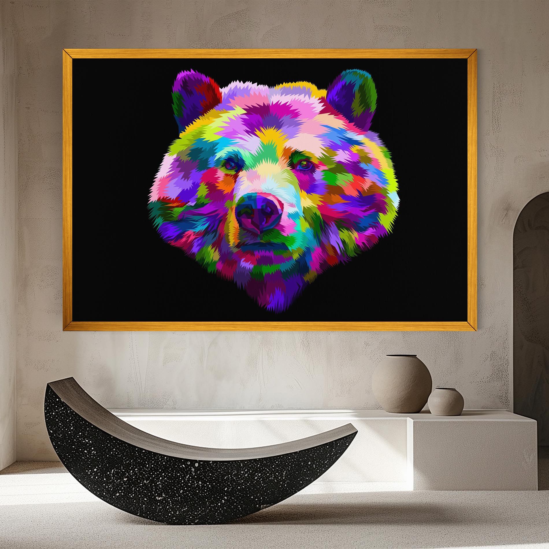 Bear Head Art mockup 8
