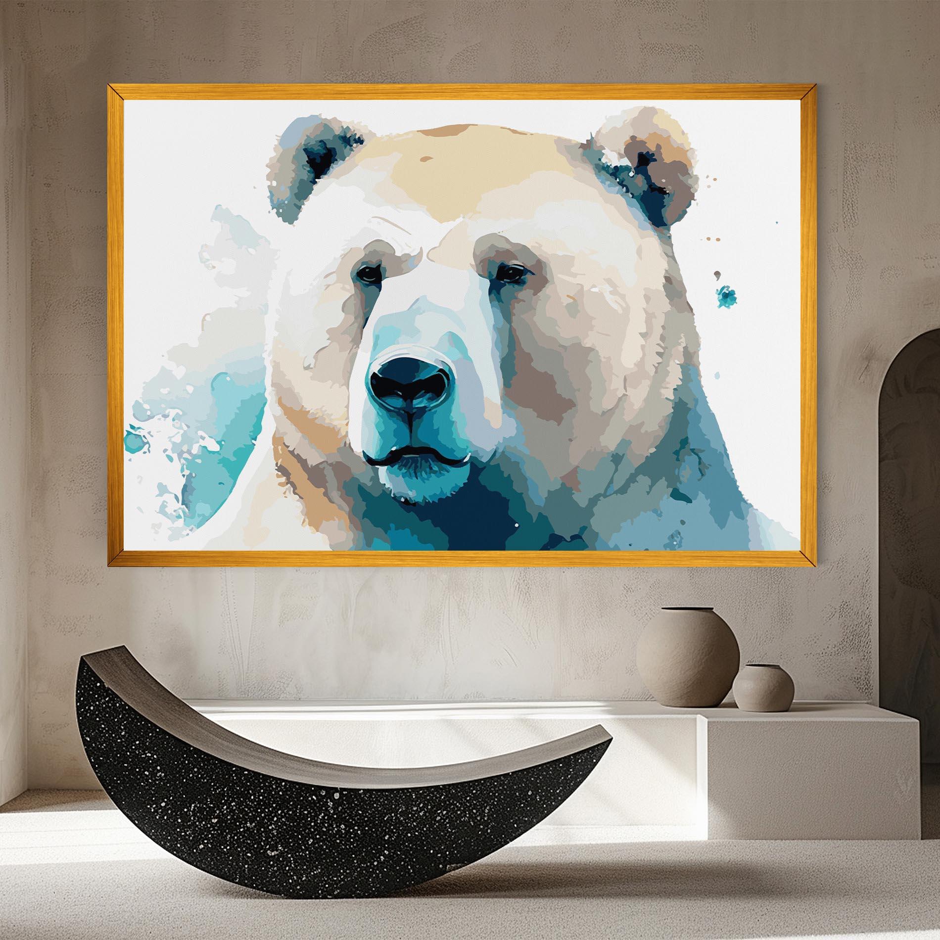 Tablou Canvas Big Watercolor Bear mockup 8