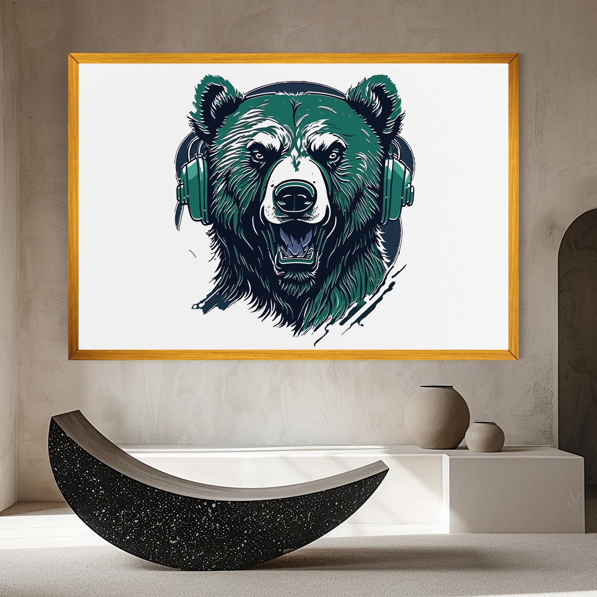 Green Music Bear mockup 8