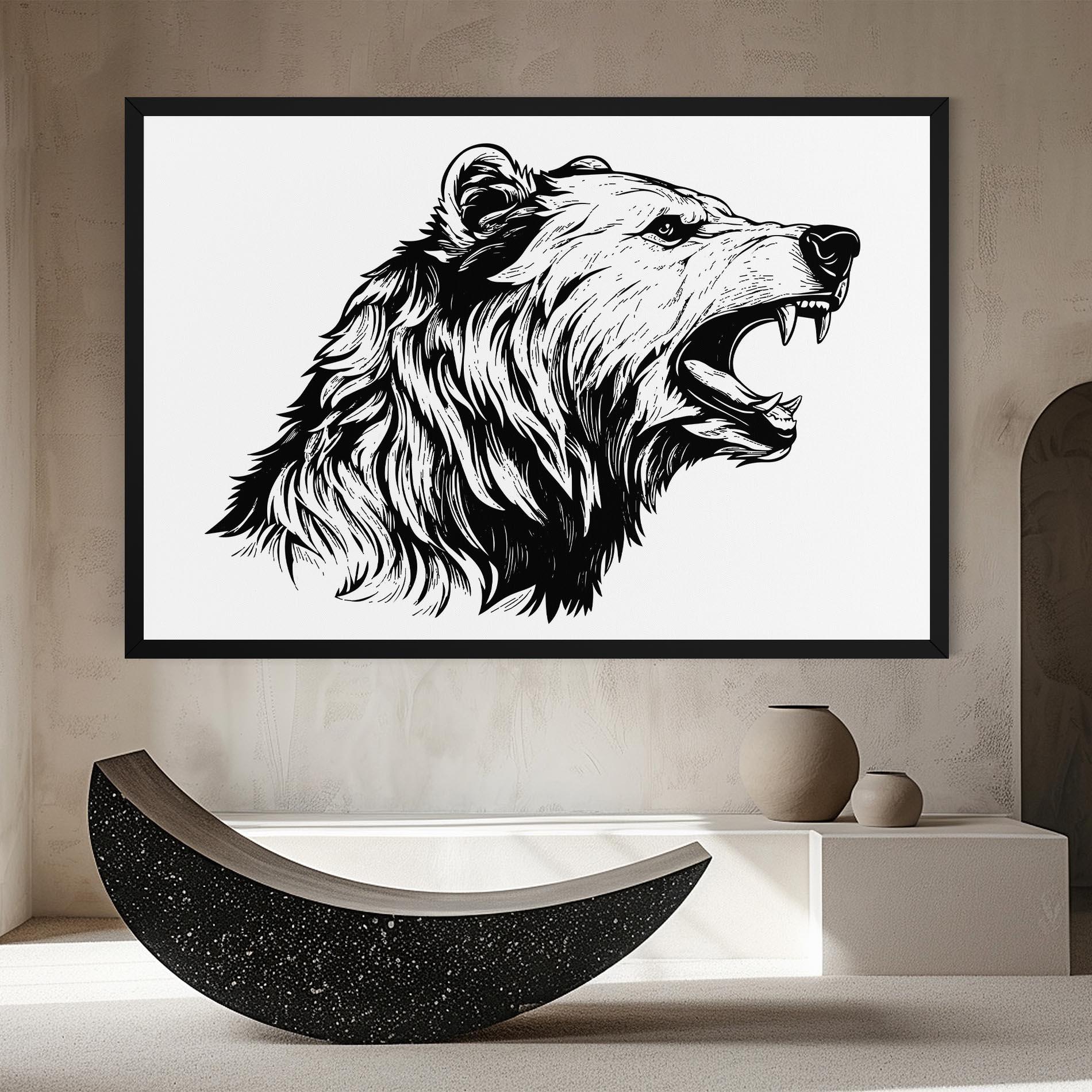 Tablou Canvas Angry Bear mockup 8