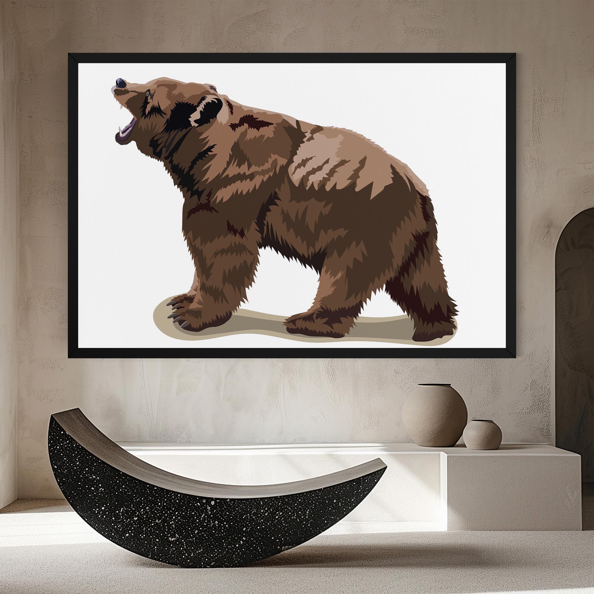 Tablou Canvas Angry Walking Bear mockup 8