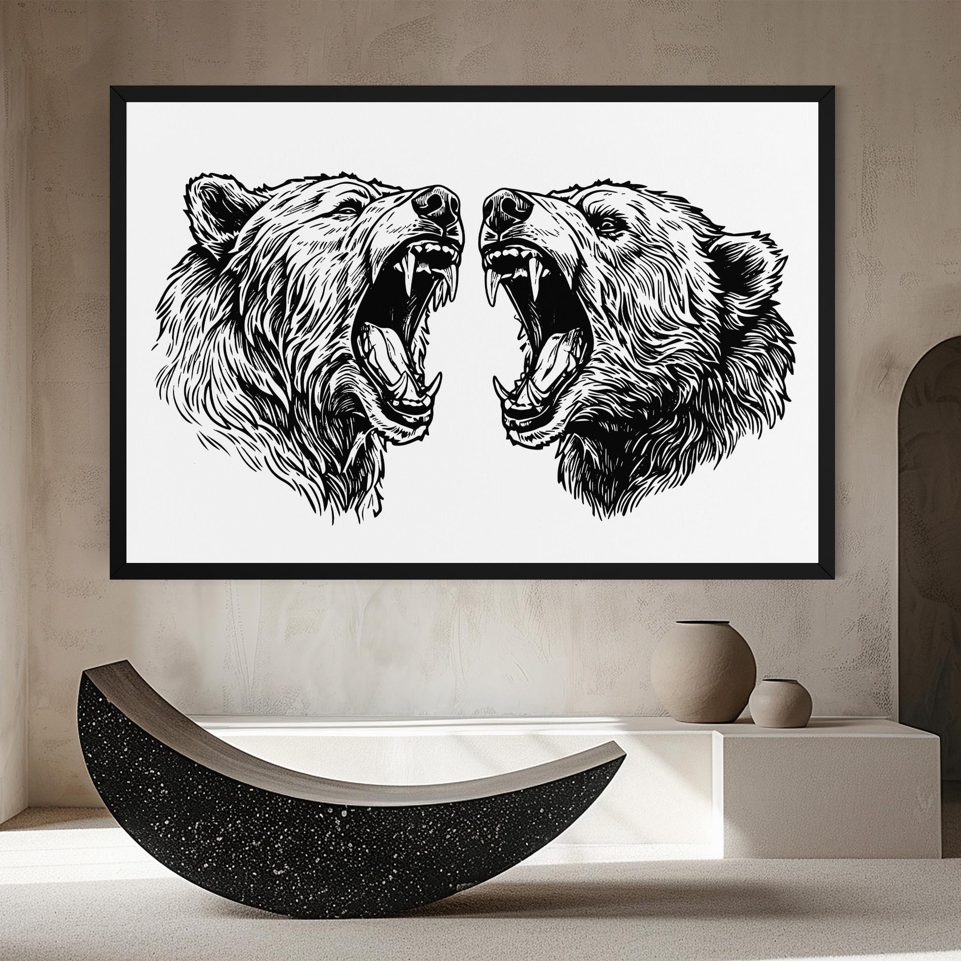 Tablou Canvas Bear Bite mockup 8