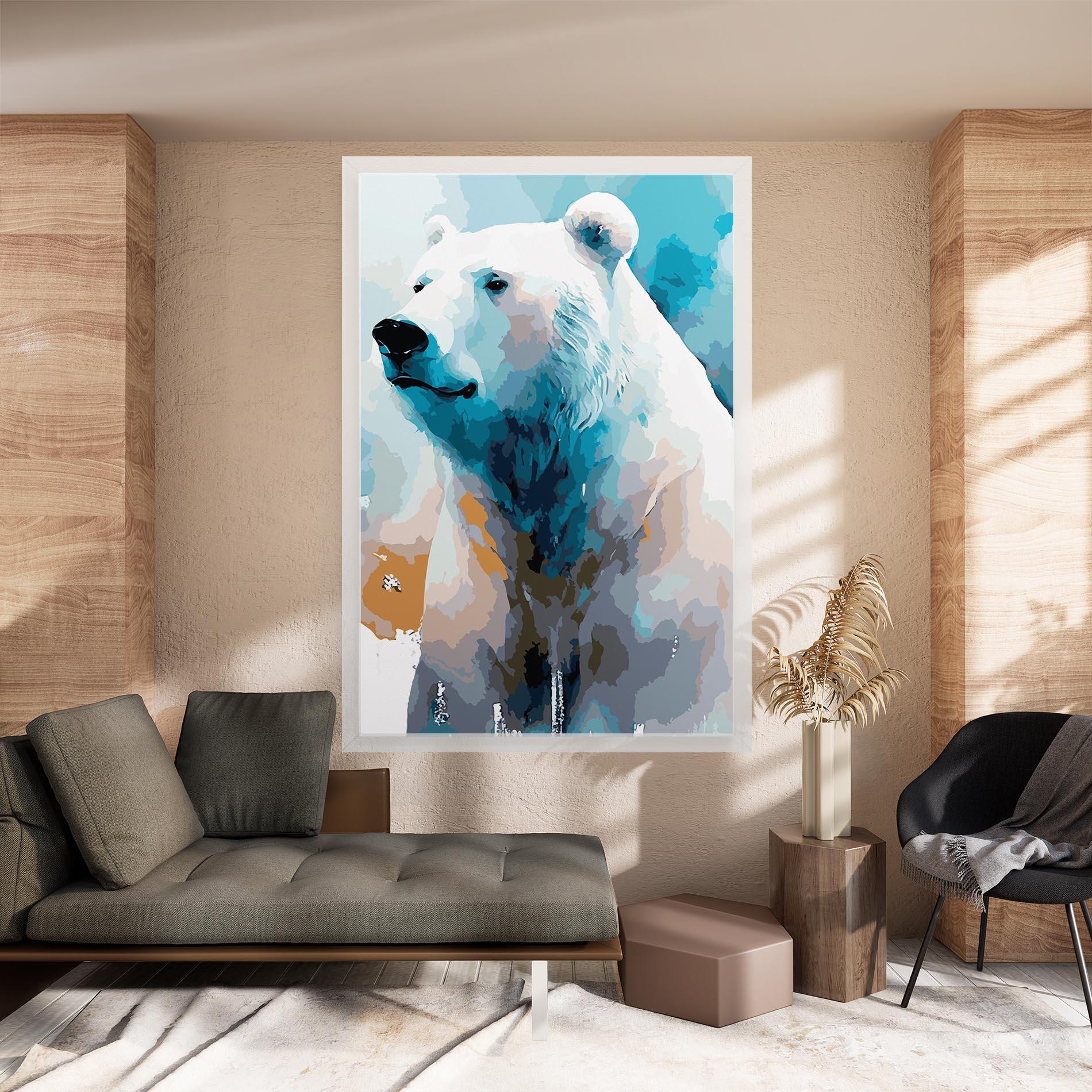 Tablou Canvas Beautiful Icebear mockup 8