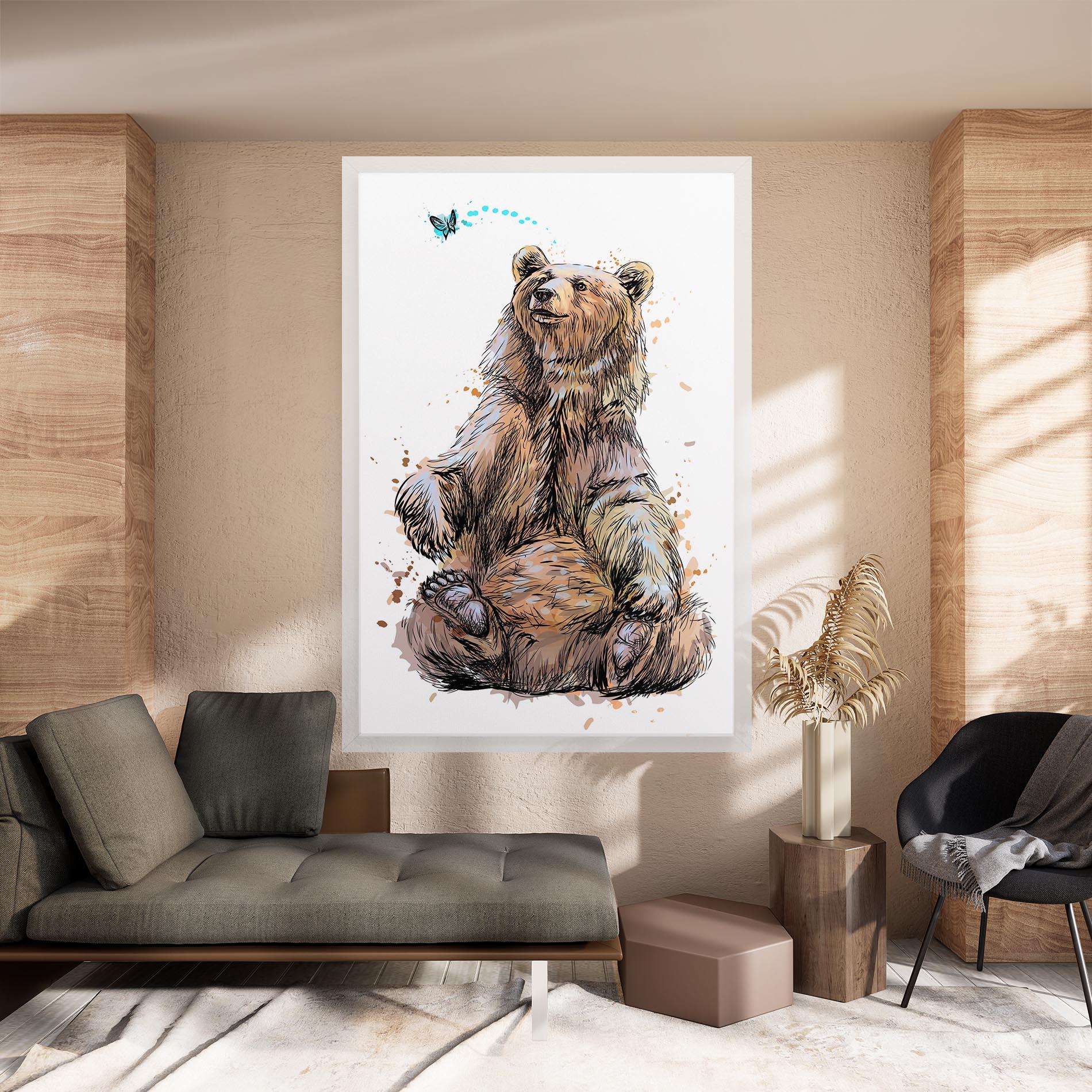 Tablou Canvas Butterfly Bear mockup 8