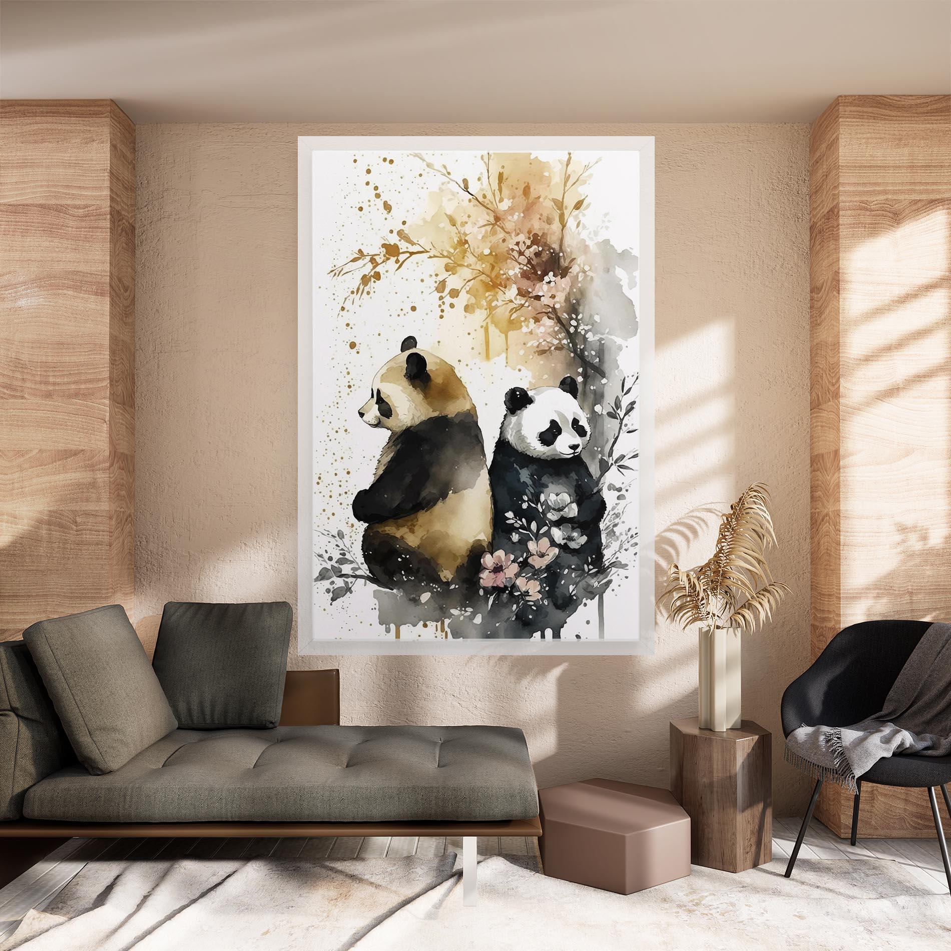 Tablou Canvas Gold Panda Art mockup 8