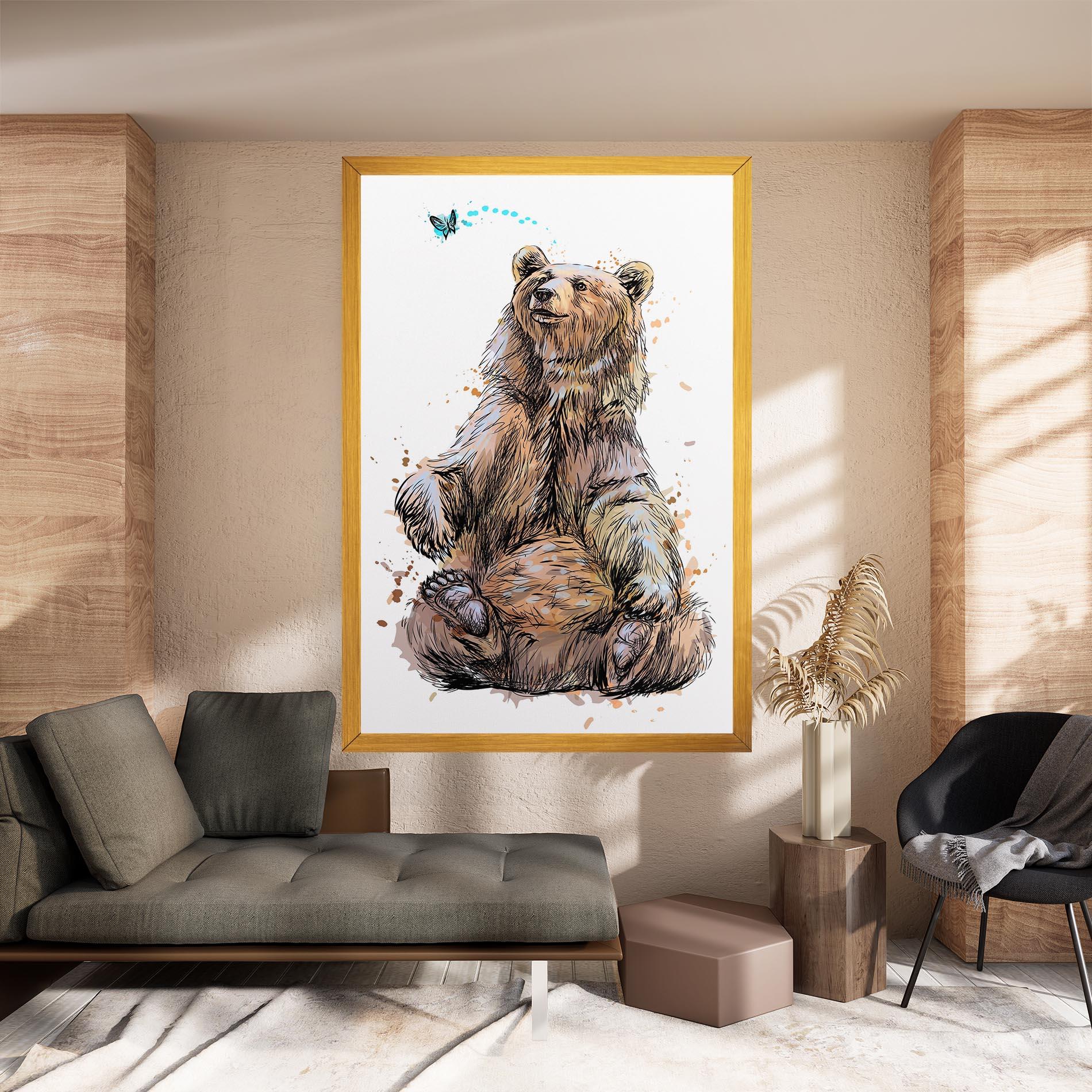 Tablou Canvas Butterfly Bear mockup 8