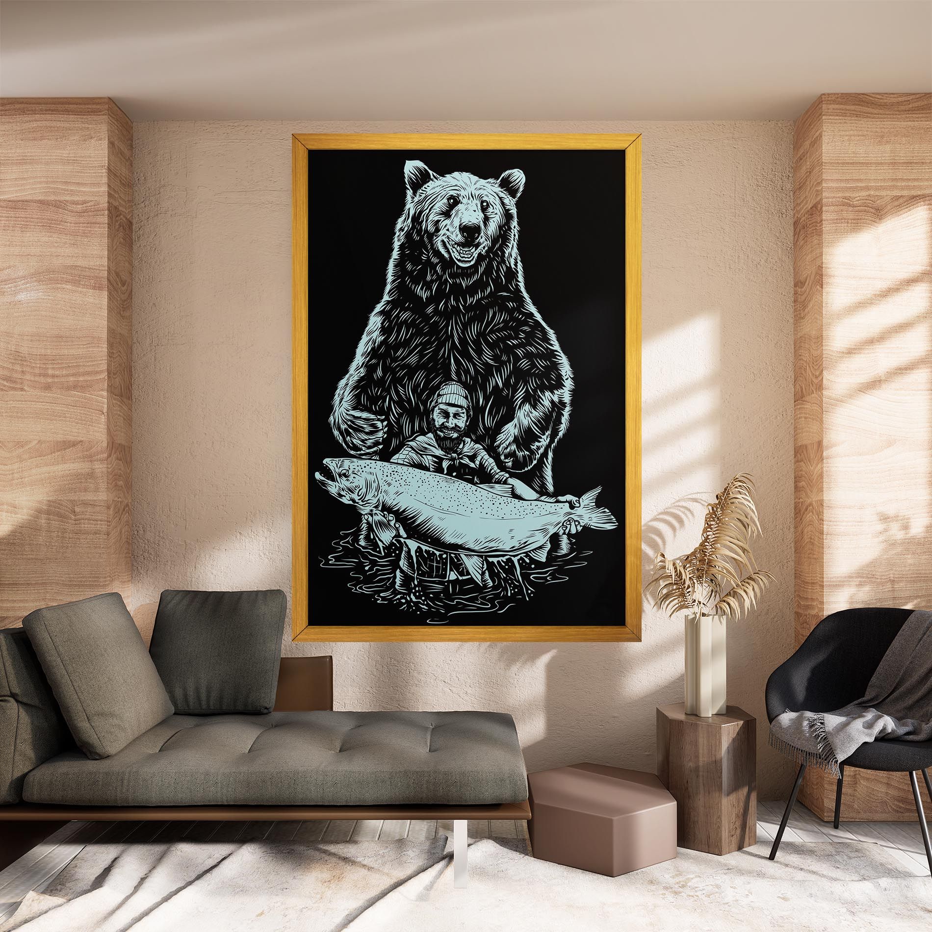 Fishing Bear mockup 8