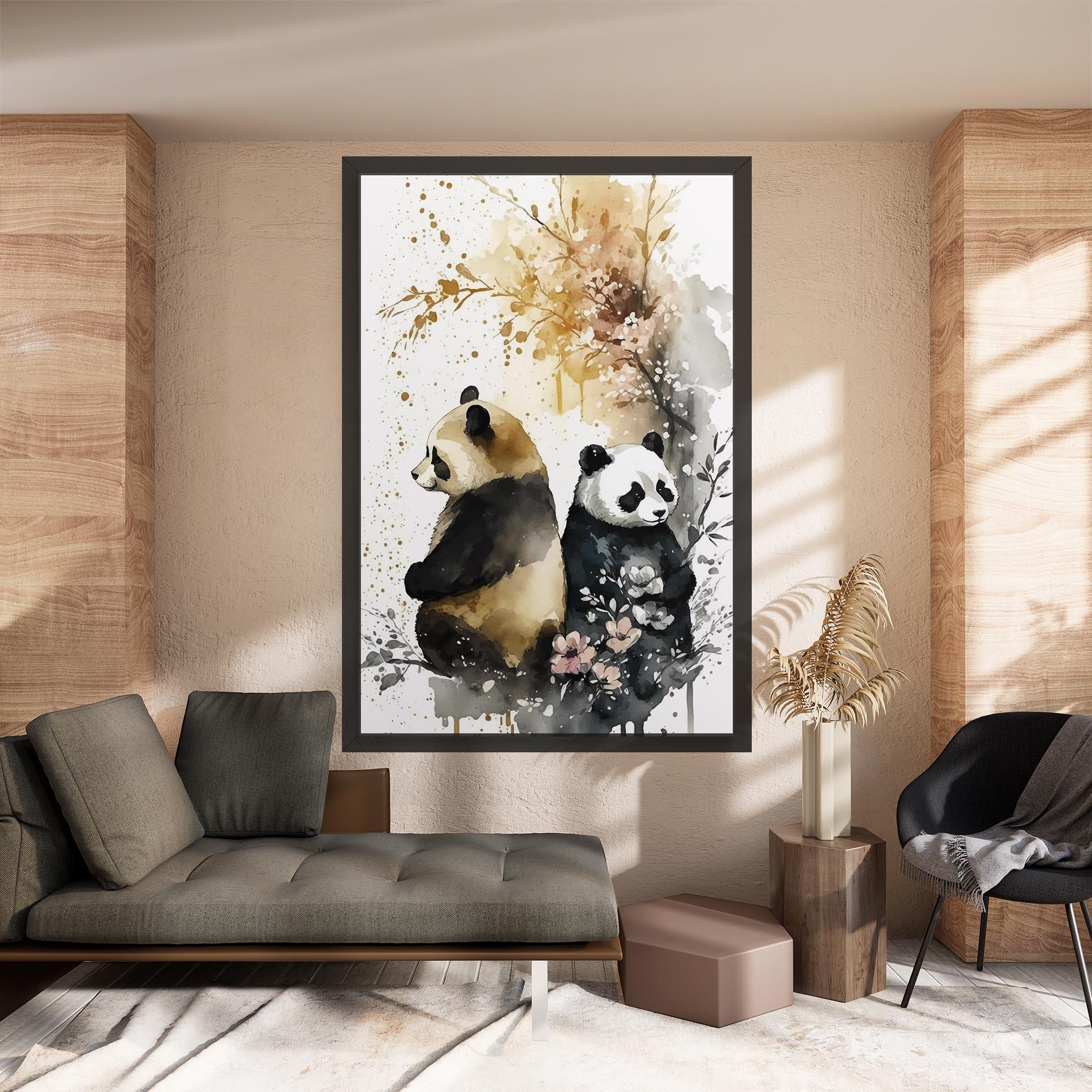 Tablou Canvas Gold Panda Art mockup 8