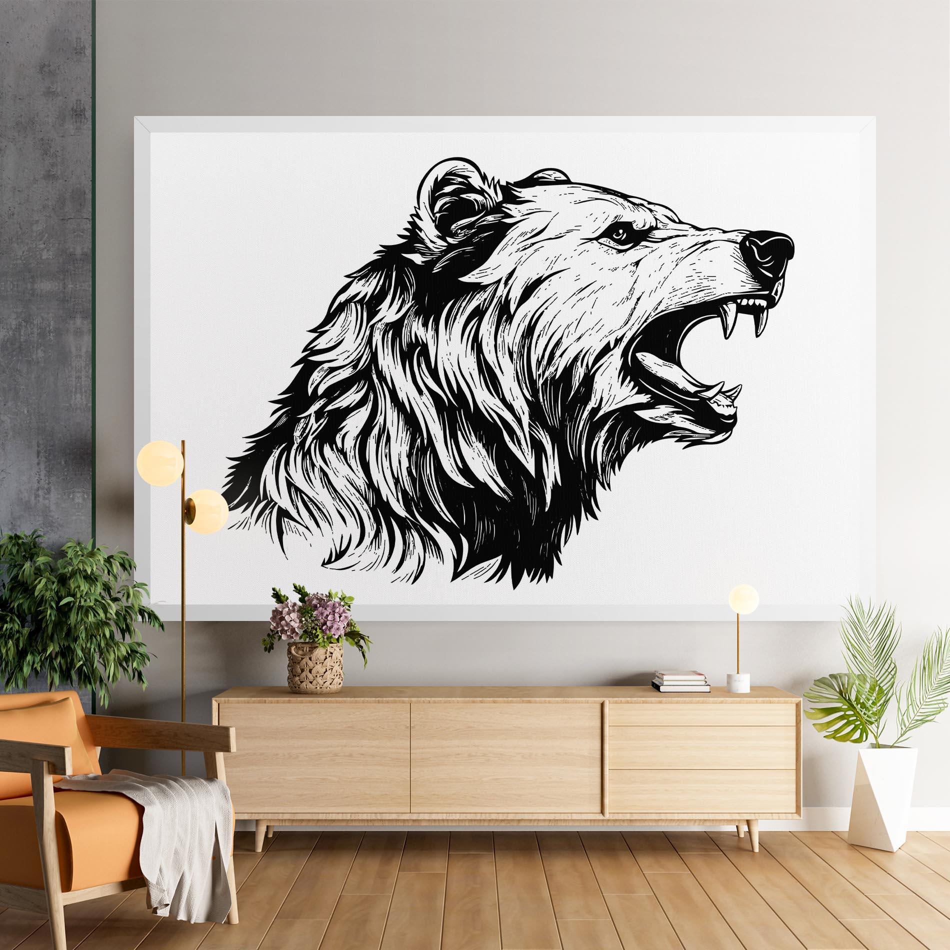 Tablou Canvas Angry Bear mockup 9