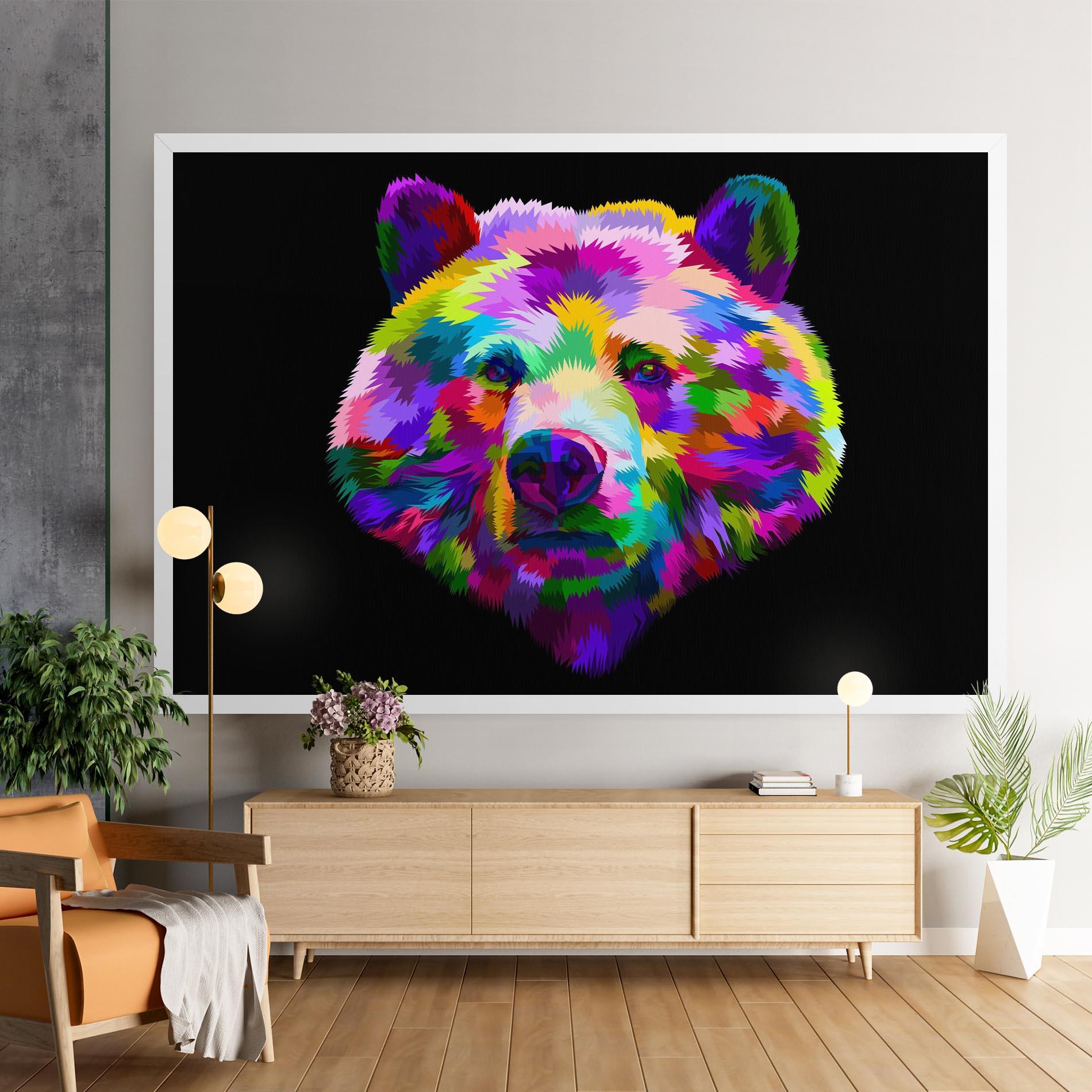 Tablou Canvas Bear Head Art mockup 9