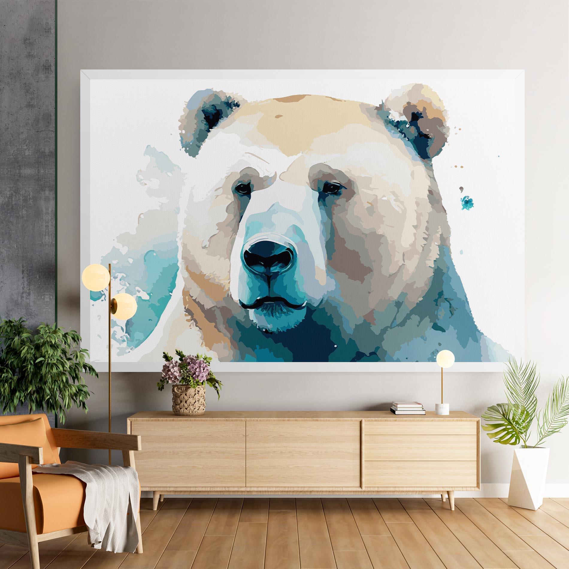 Tablou Canvas Big Watercolor Bear mockup 9