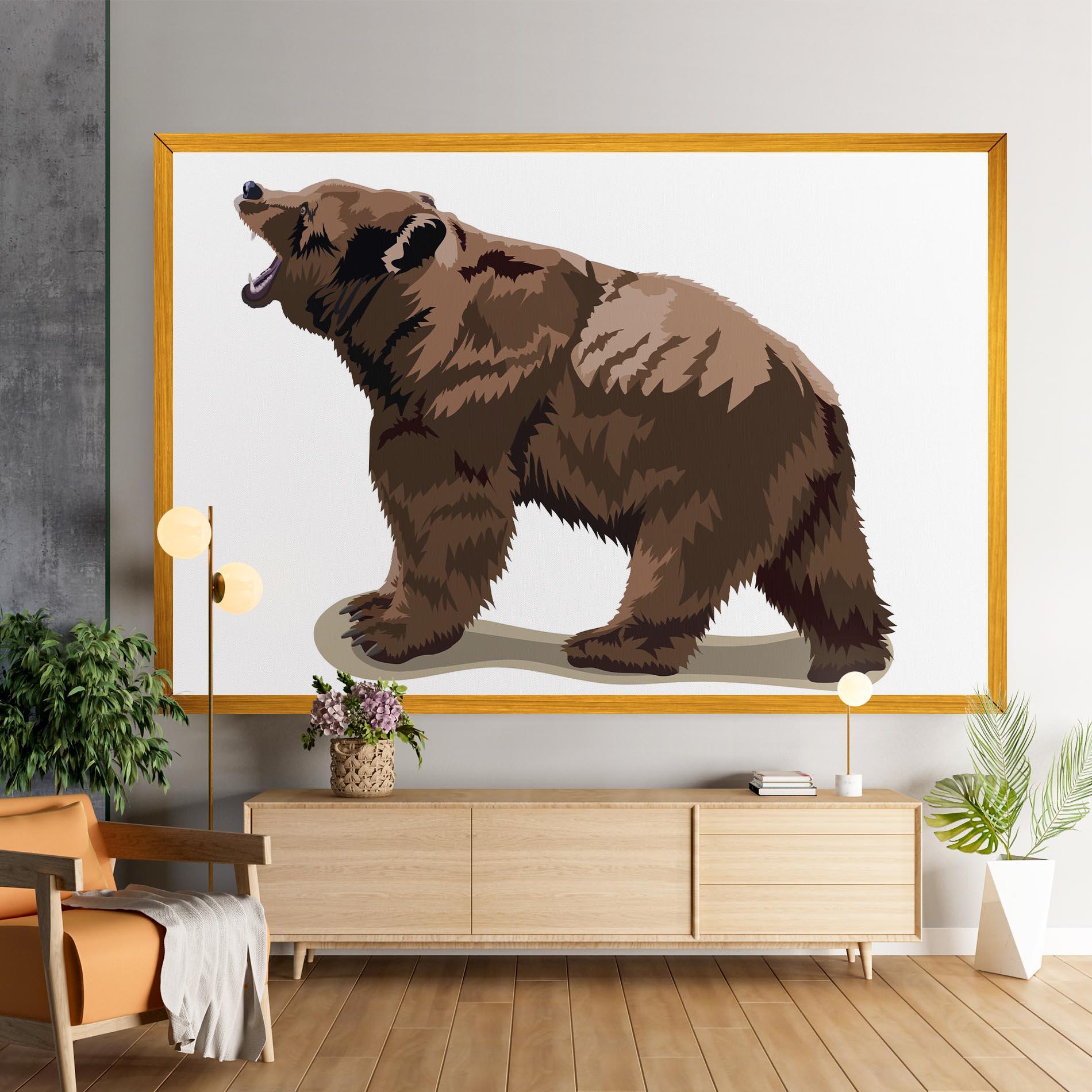 Tablou Canvas Angry Walking Bear mockup 9