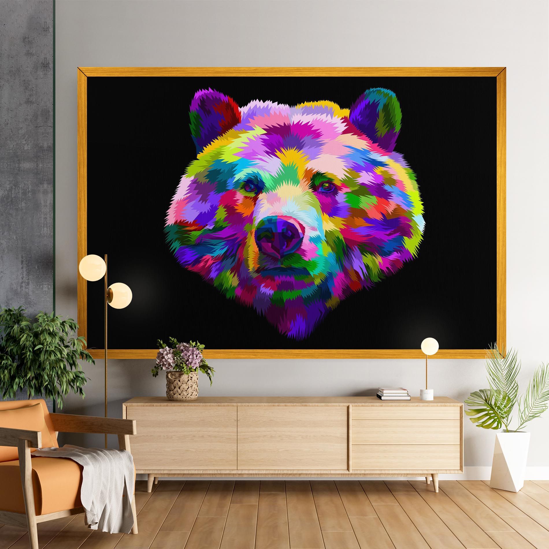 Bear Head Art mockup 9
