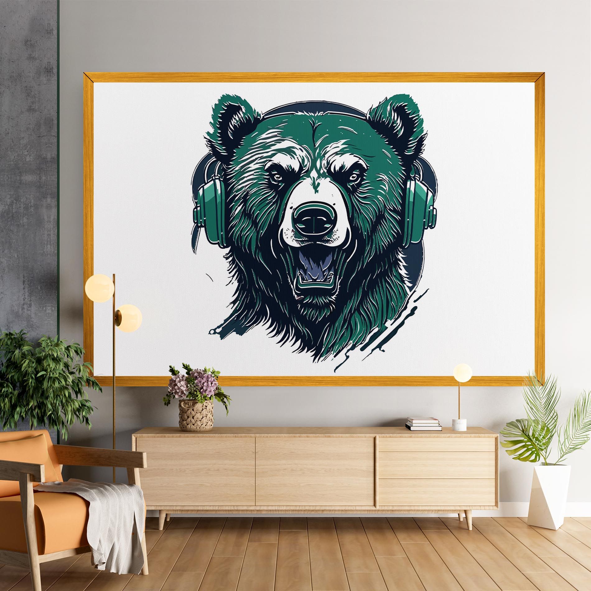 Green Music Bear mockup 9