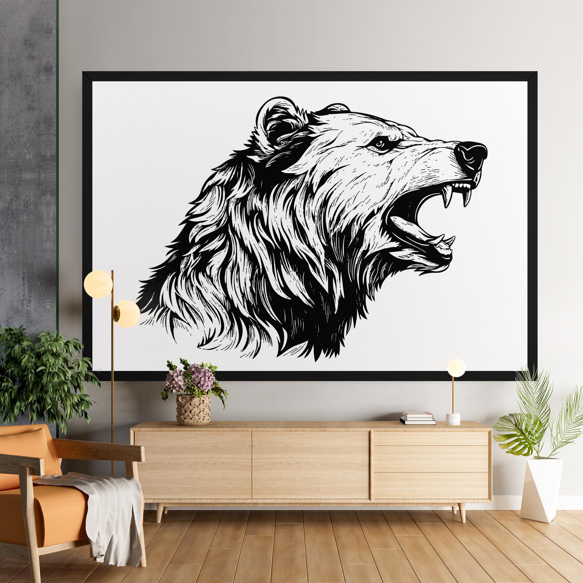 Tablou Canvas Angry Bear mockup 9