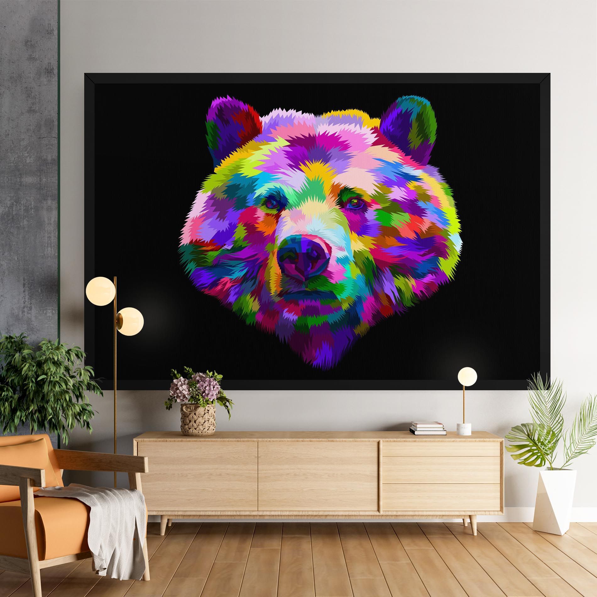 Bear Head Art mockup 9