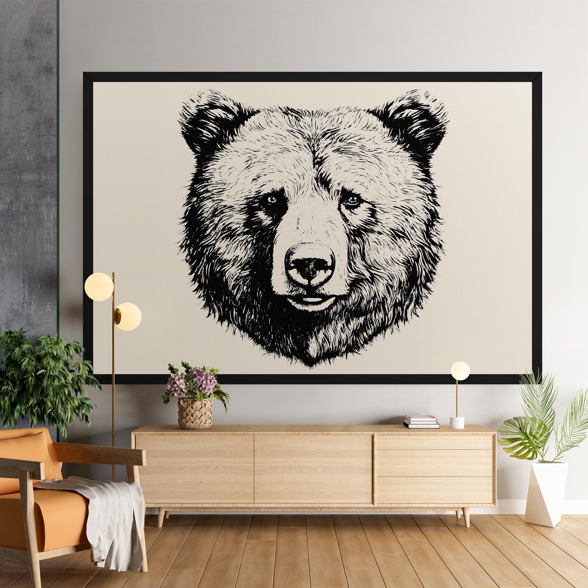 Cream Head Bear mockup 9