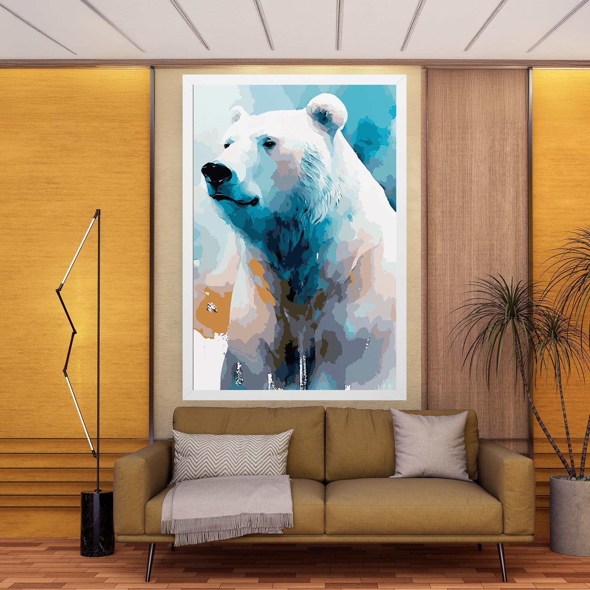 Tablou Canvas Beautiful Icebear mockup 9