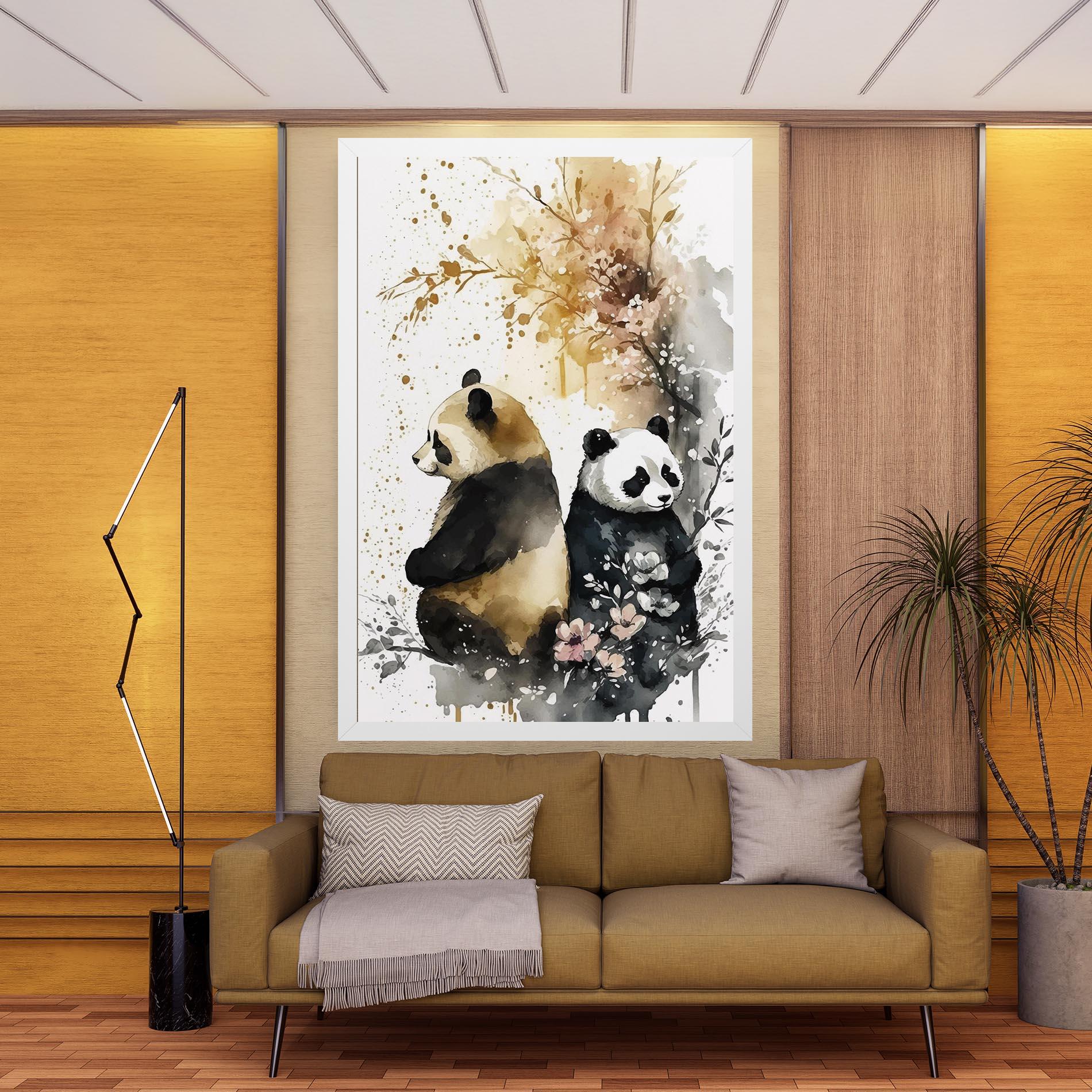 Tablou Canvas Gold Panda Art mockup 9