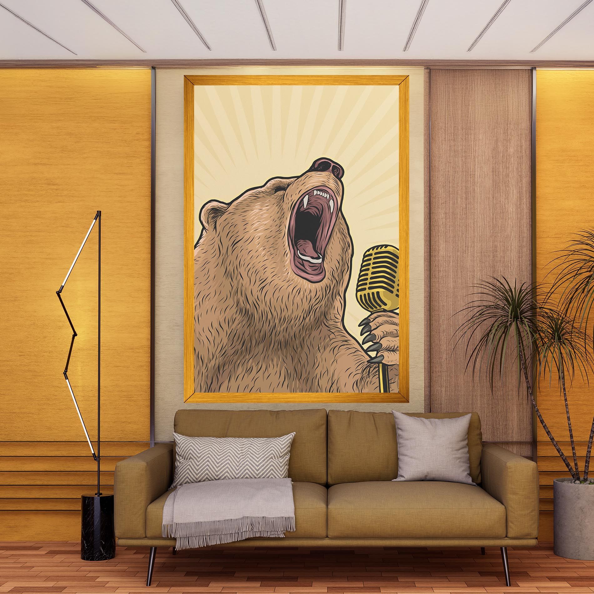 Bear Singing mockup 9