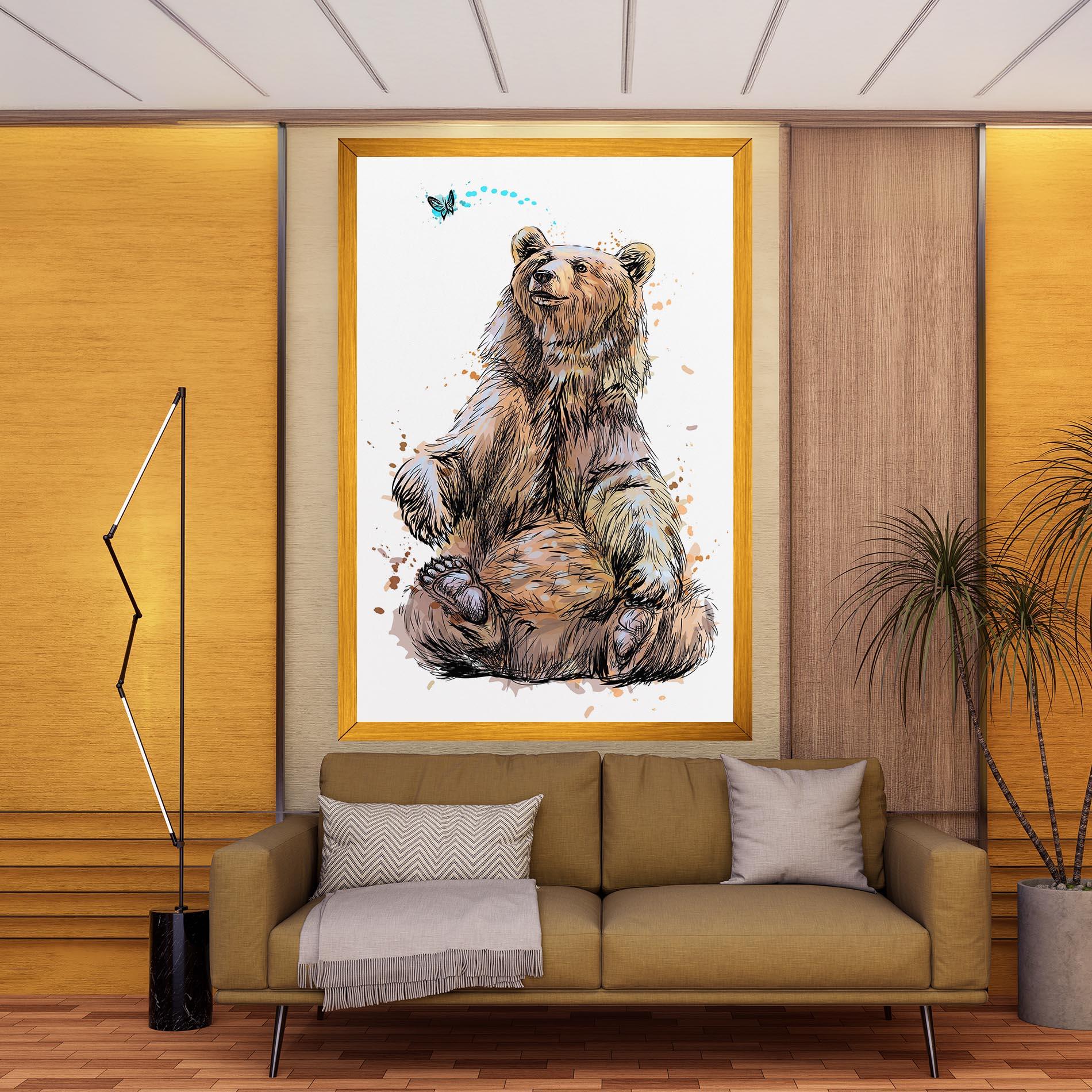 Tablou Canvas Butterfly Bear mockup 9