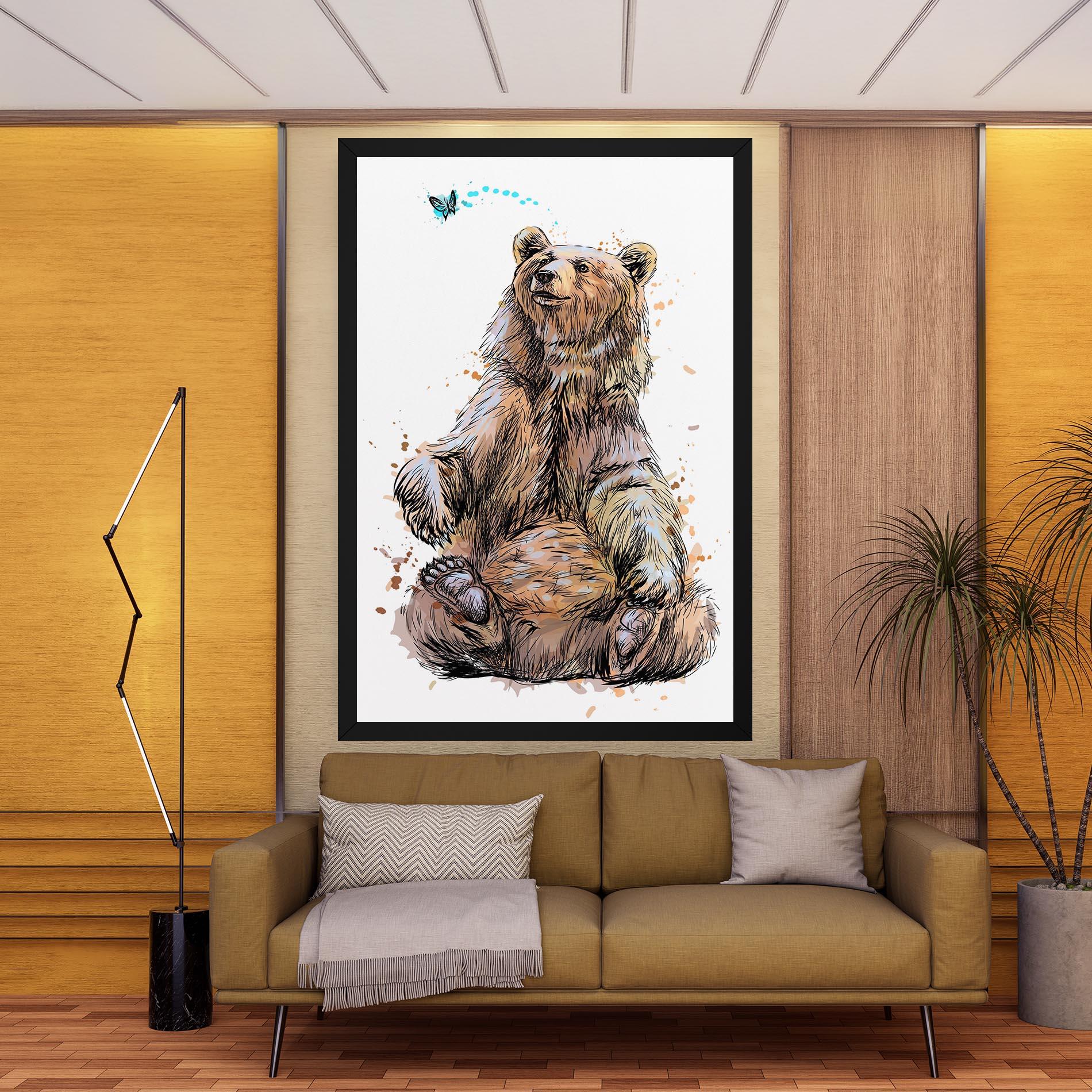 Tablou Canvas Butterfly Bear mockup 9