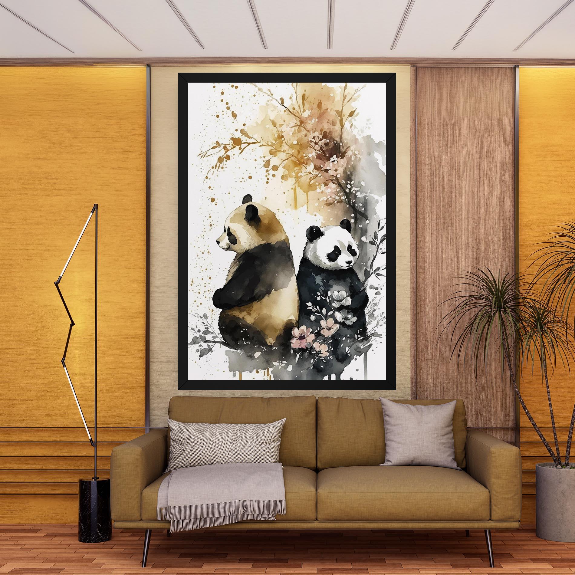 Tablou Canvas Gold Panda Art mockup 9