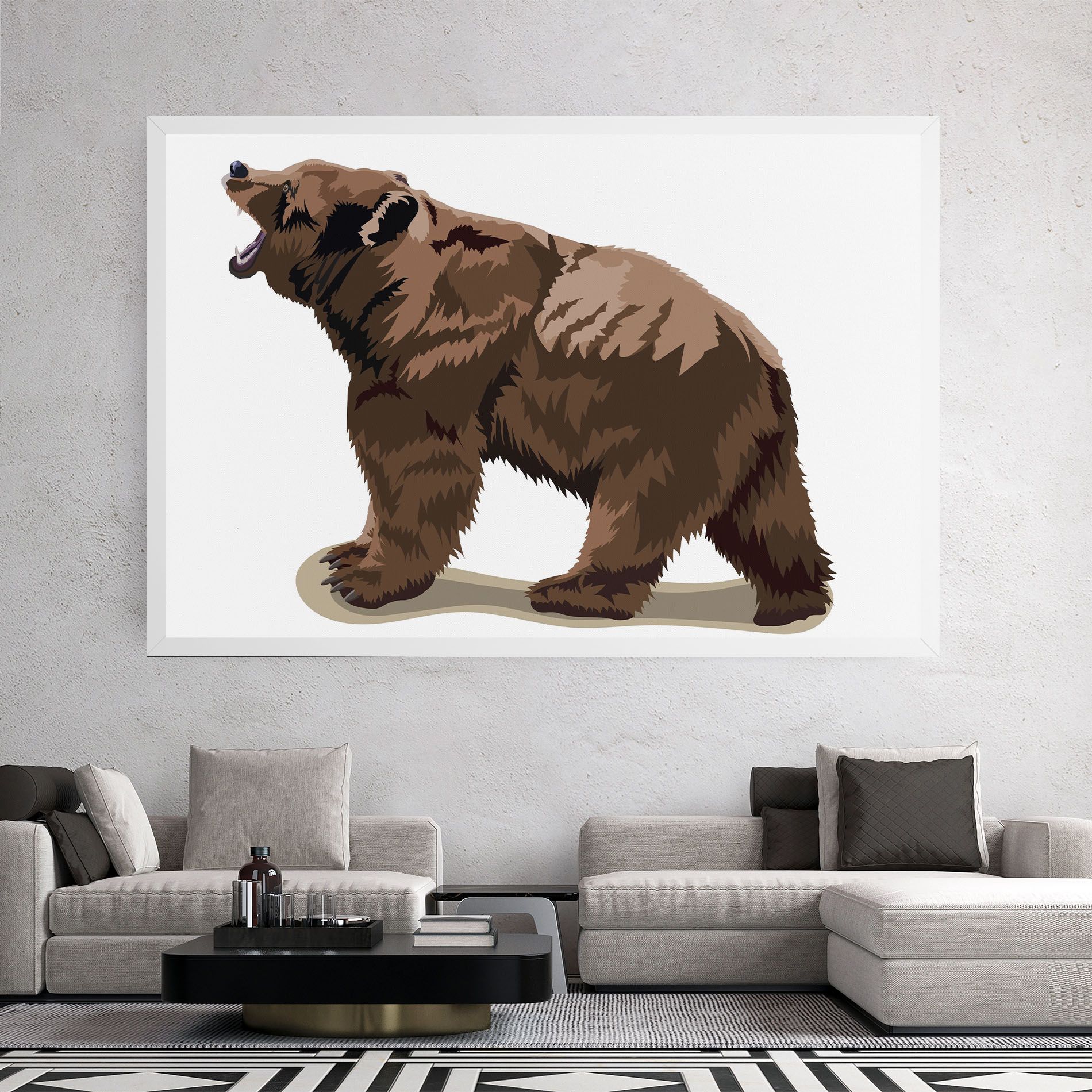 Angry Walking Bear mockup 2