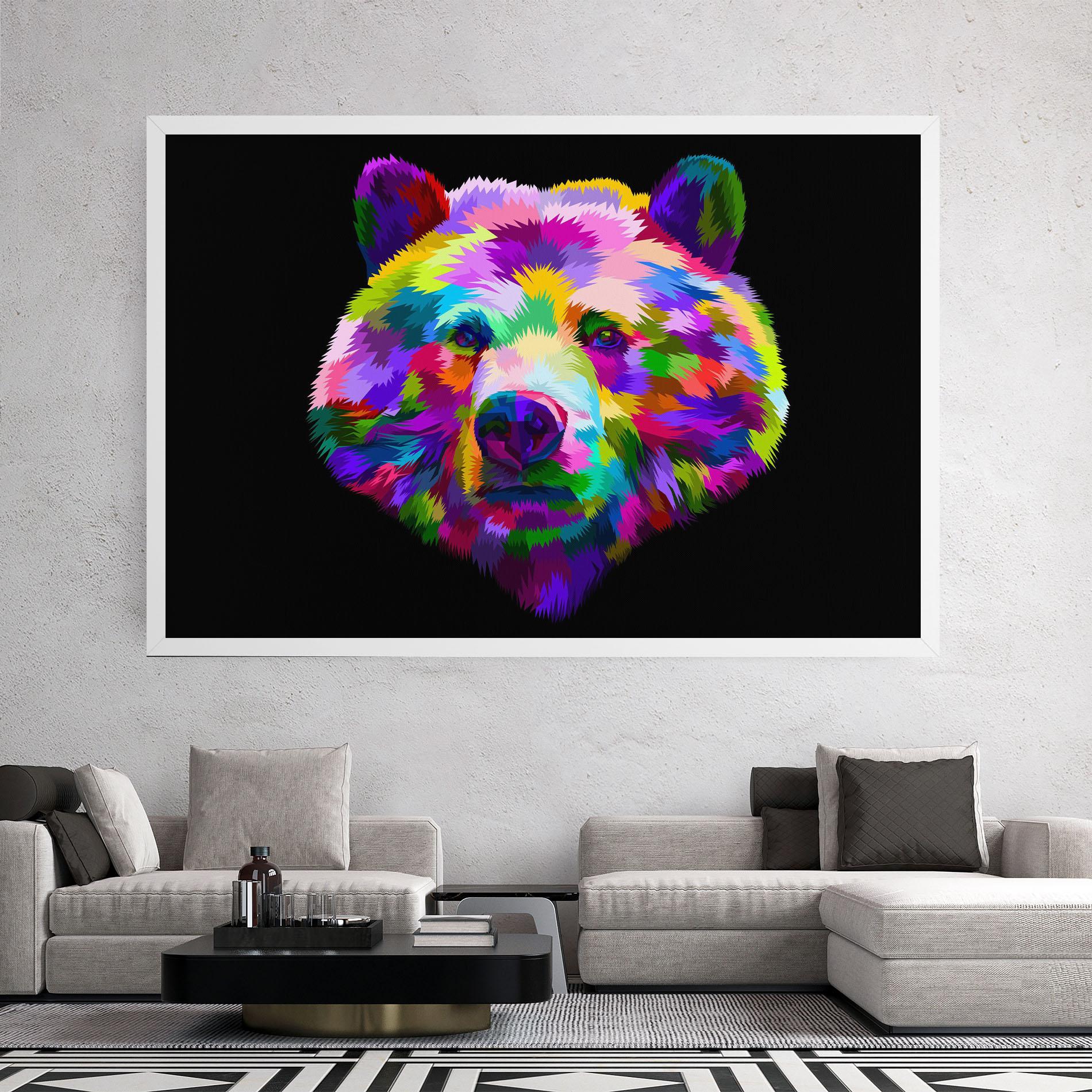Tablou Canvas Bear Head Art mockup 2