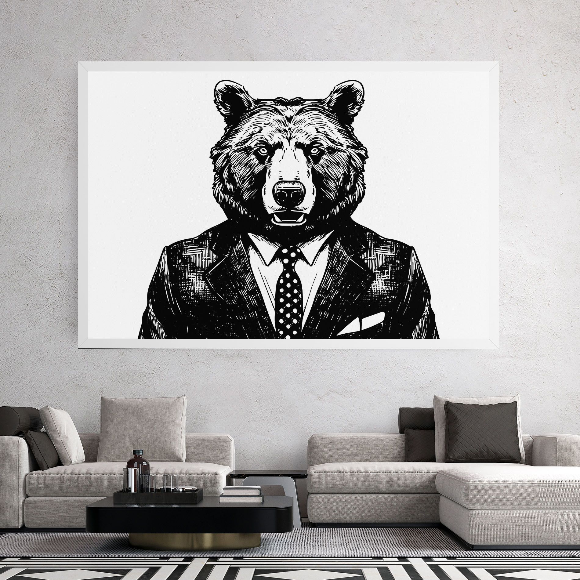 Bear In Suit mockup 2