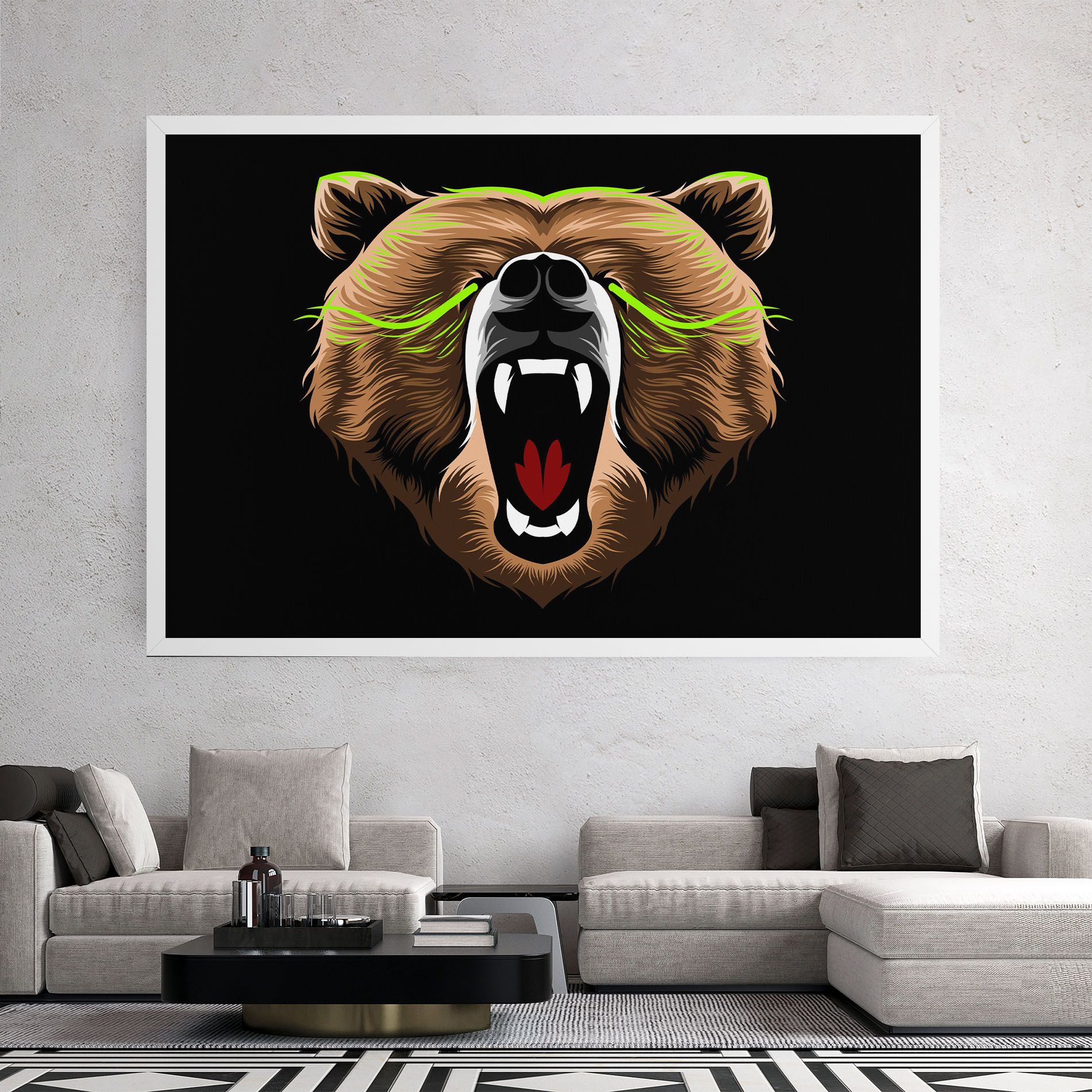 Green Line Bear mockup 2