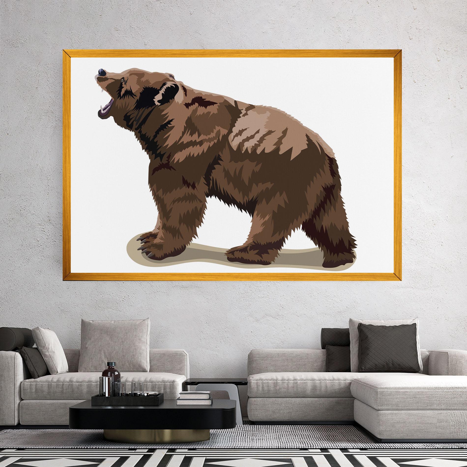 Tablou Canvas Angry Walking Bear mockup 2