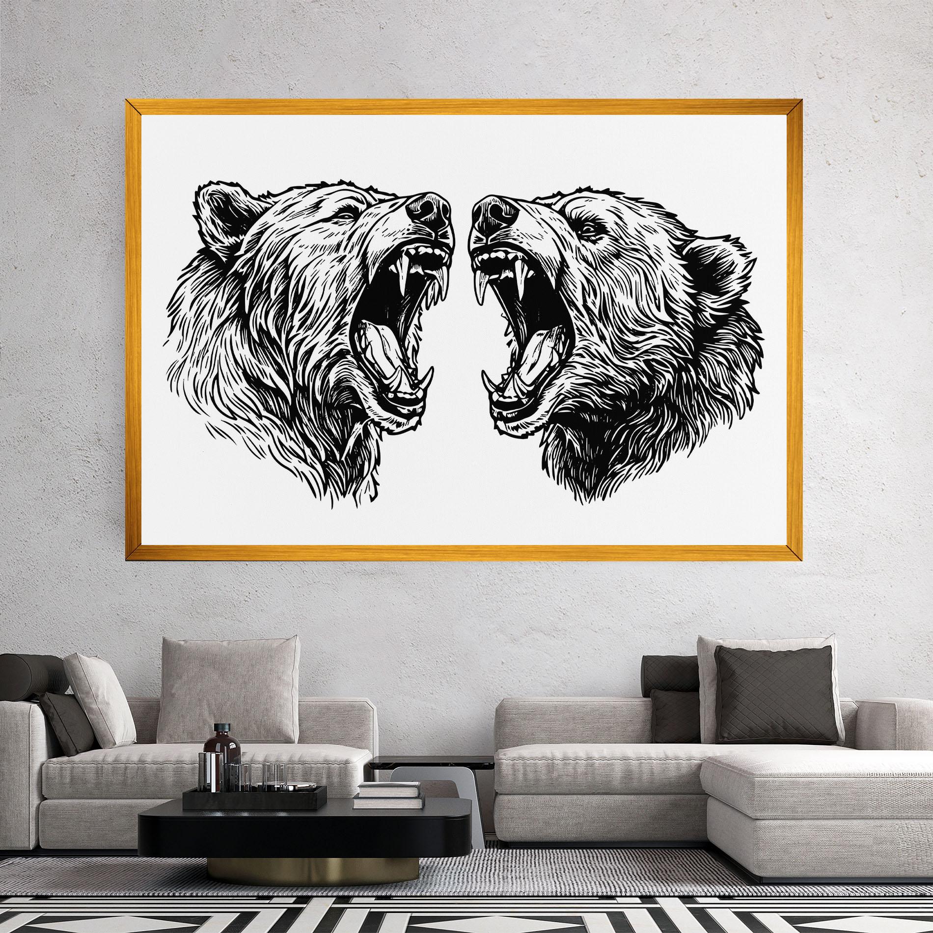 Tablou Canvas Bear Bite mockup 2
